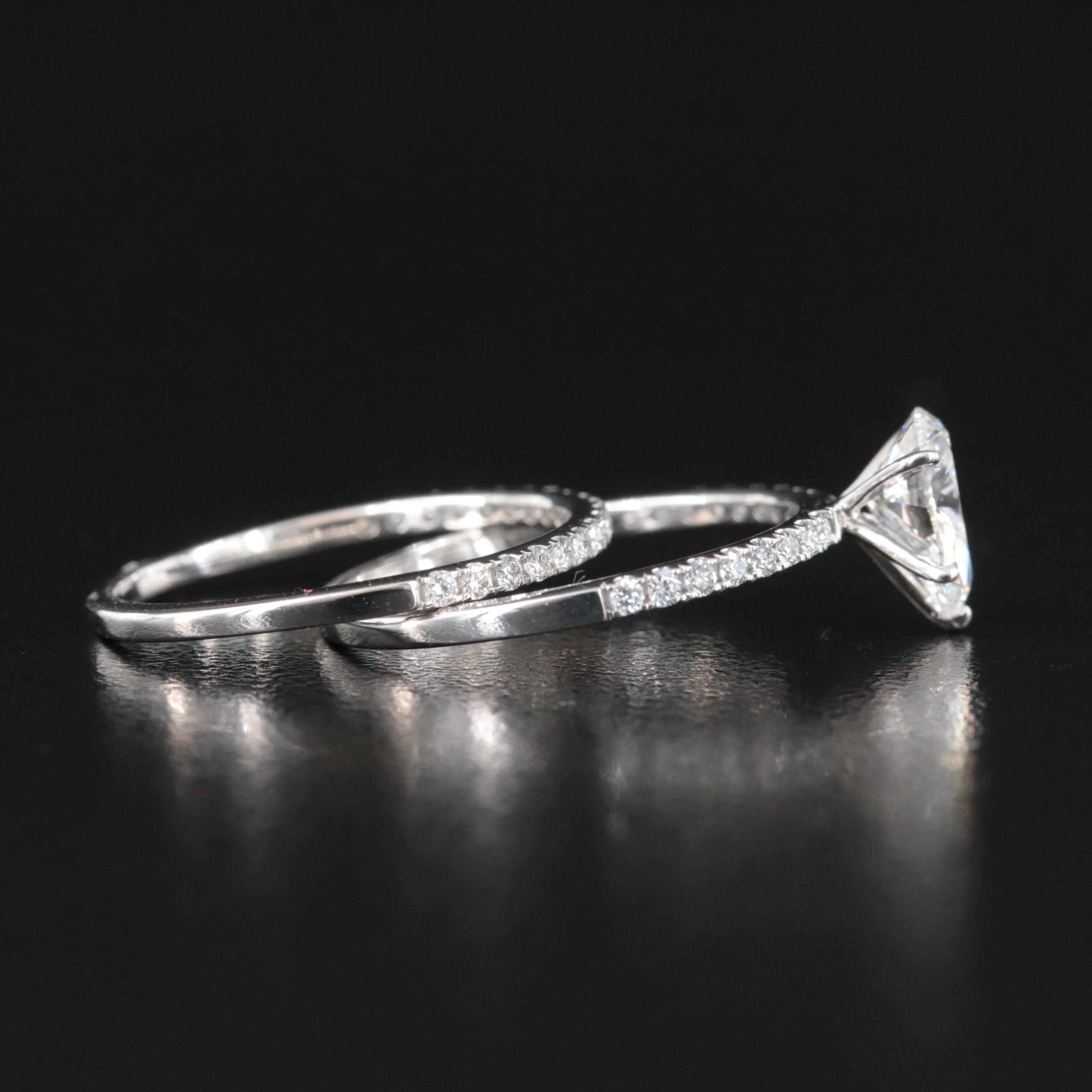 14K 1.33 CTW Lab Grown Diamond Ring and Band Set