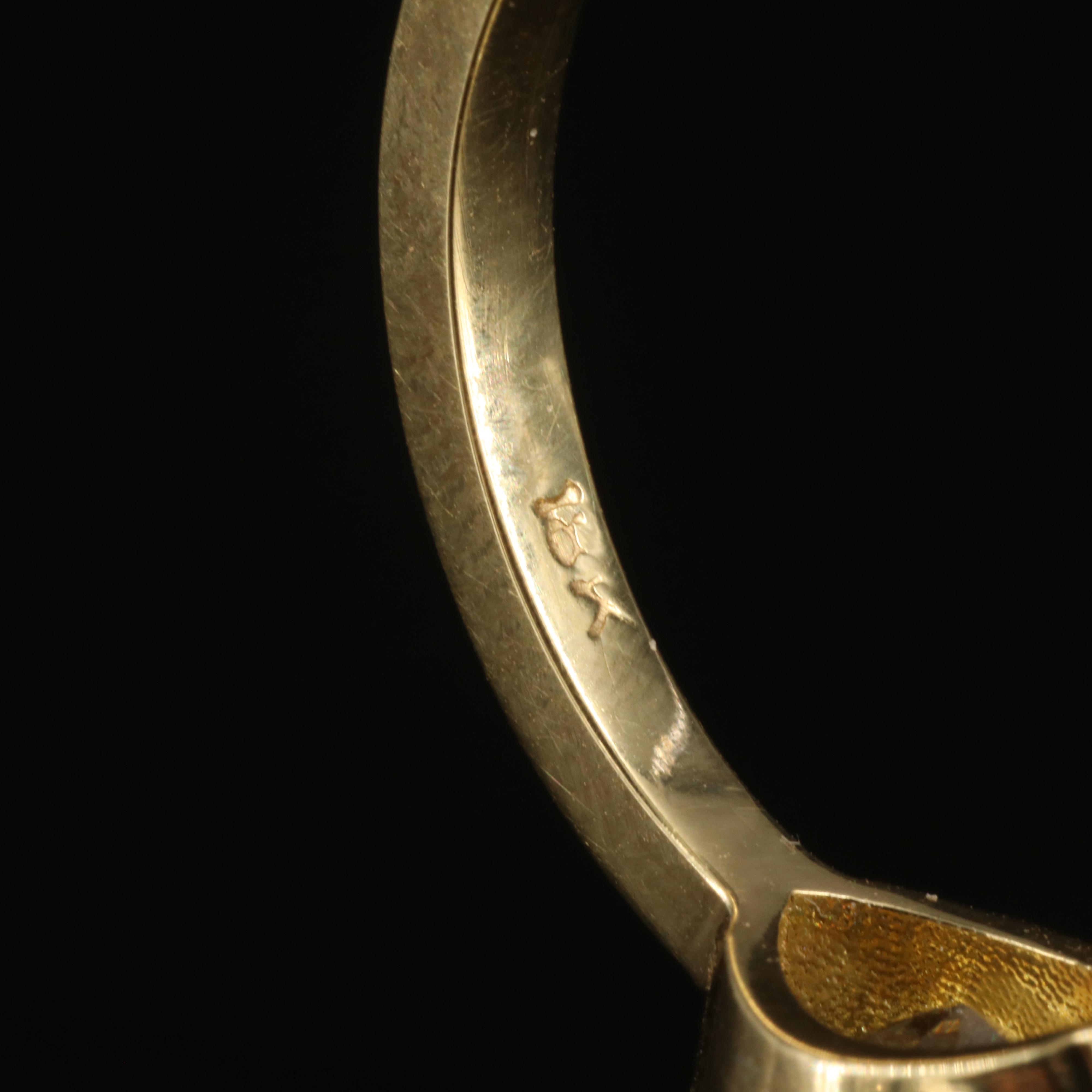 18K 0.86 CT Diamond East-West Solitaire Ring