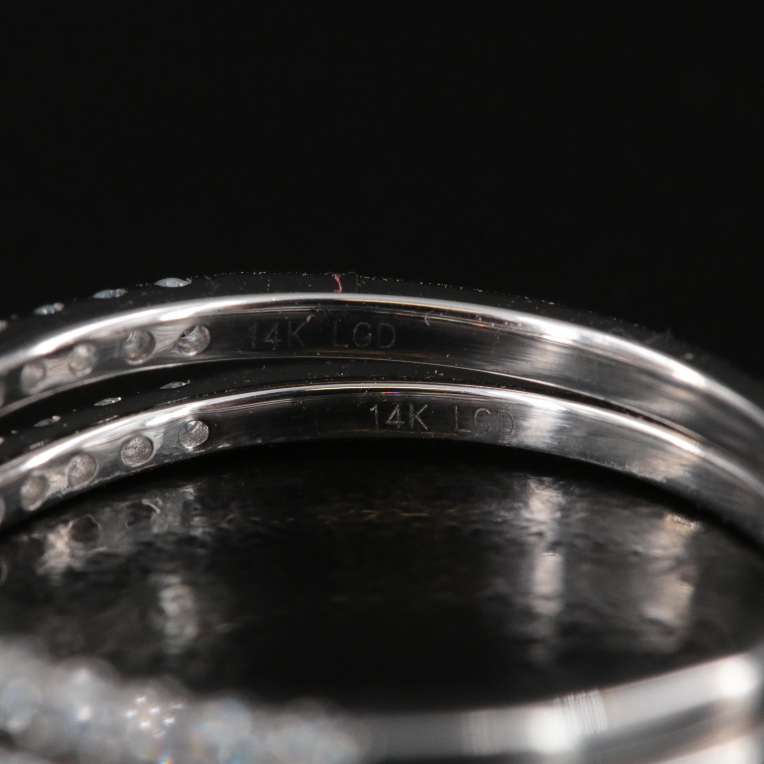 14K 1.33 CTW Lab Grown Diamond Ring and Band Set