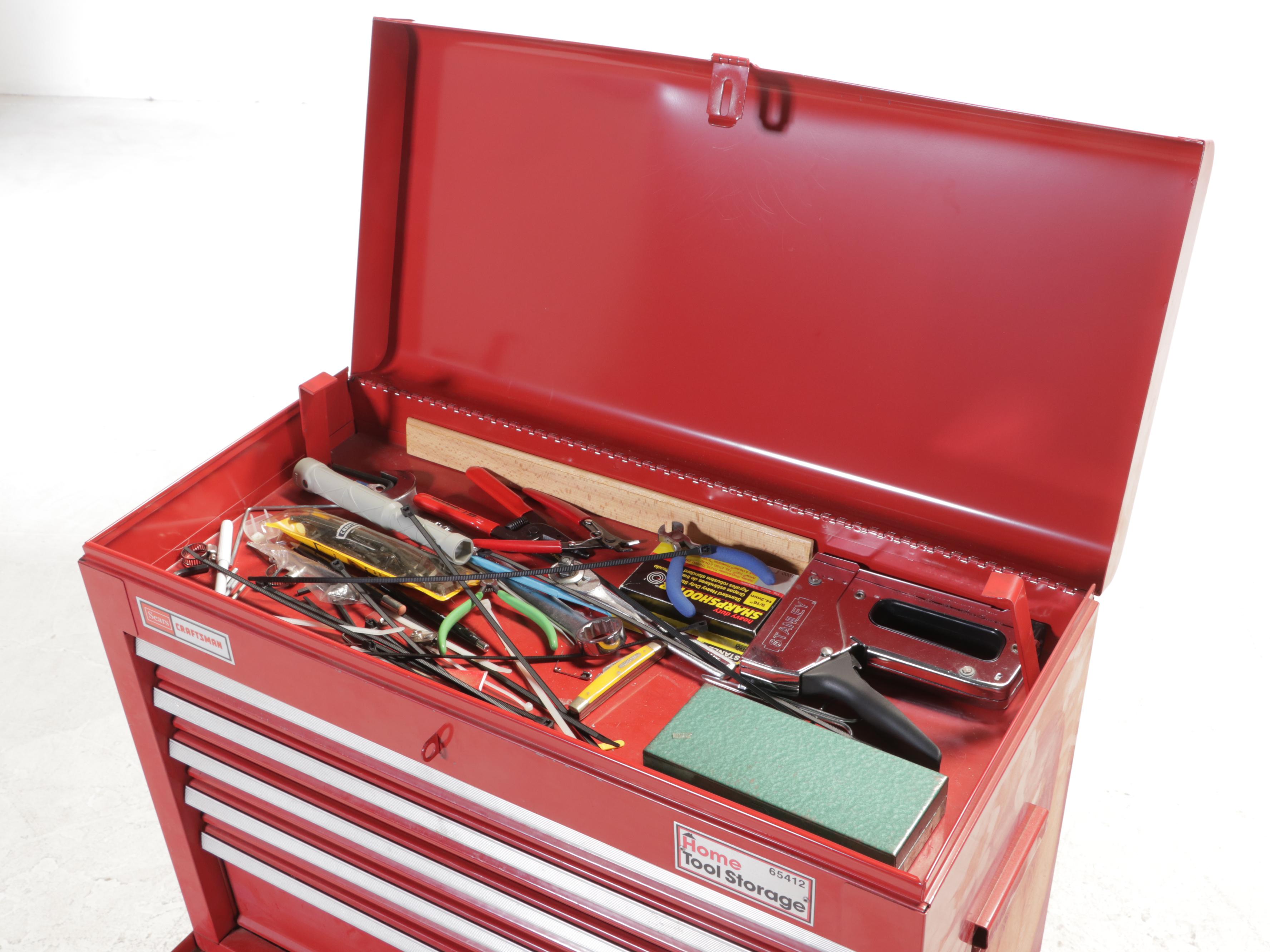 Sears/Craftsman Steel Tool Chest with Tools and Accessories