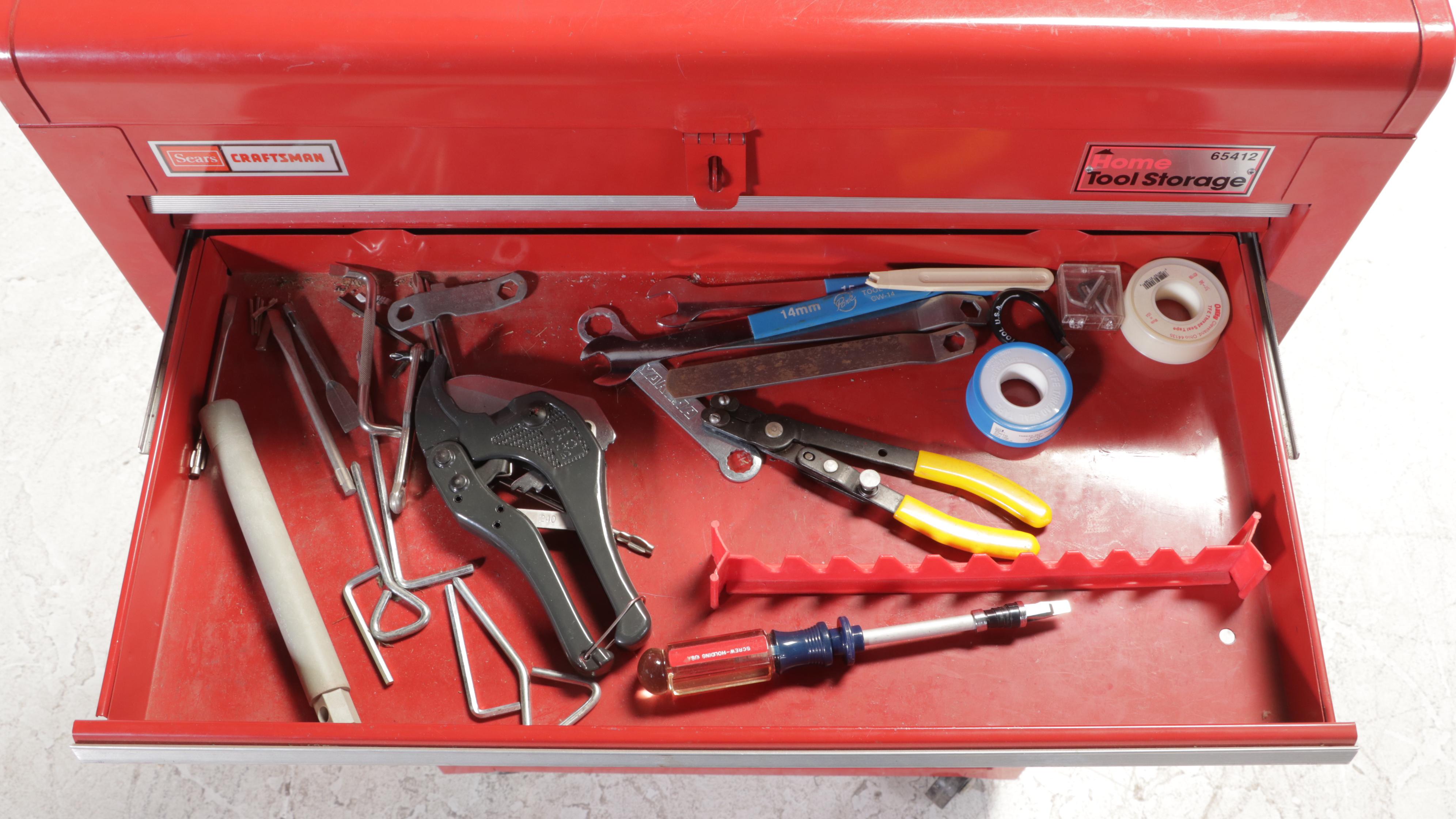 Sears/Craftsman Steel Tool Chest with Tools and Accessories