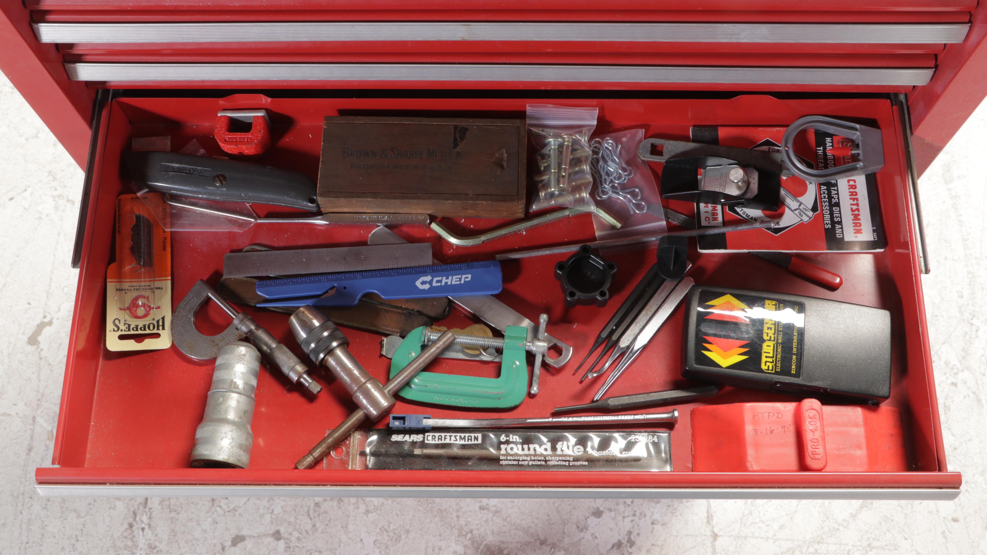 Sears/Craftsman Steel Tool Chest with Tools and Accessories