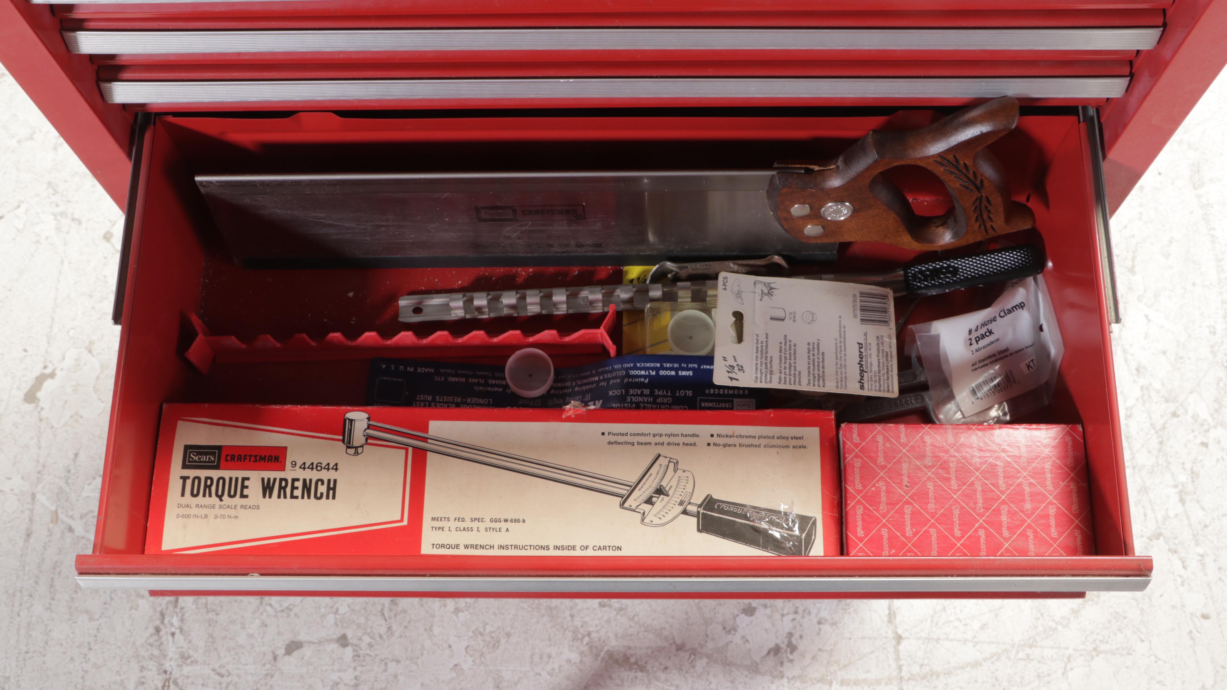 Sears/Craftsman Steel Tool Chest with Tools and Accessories