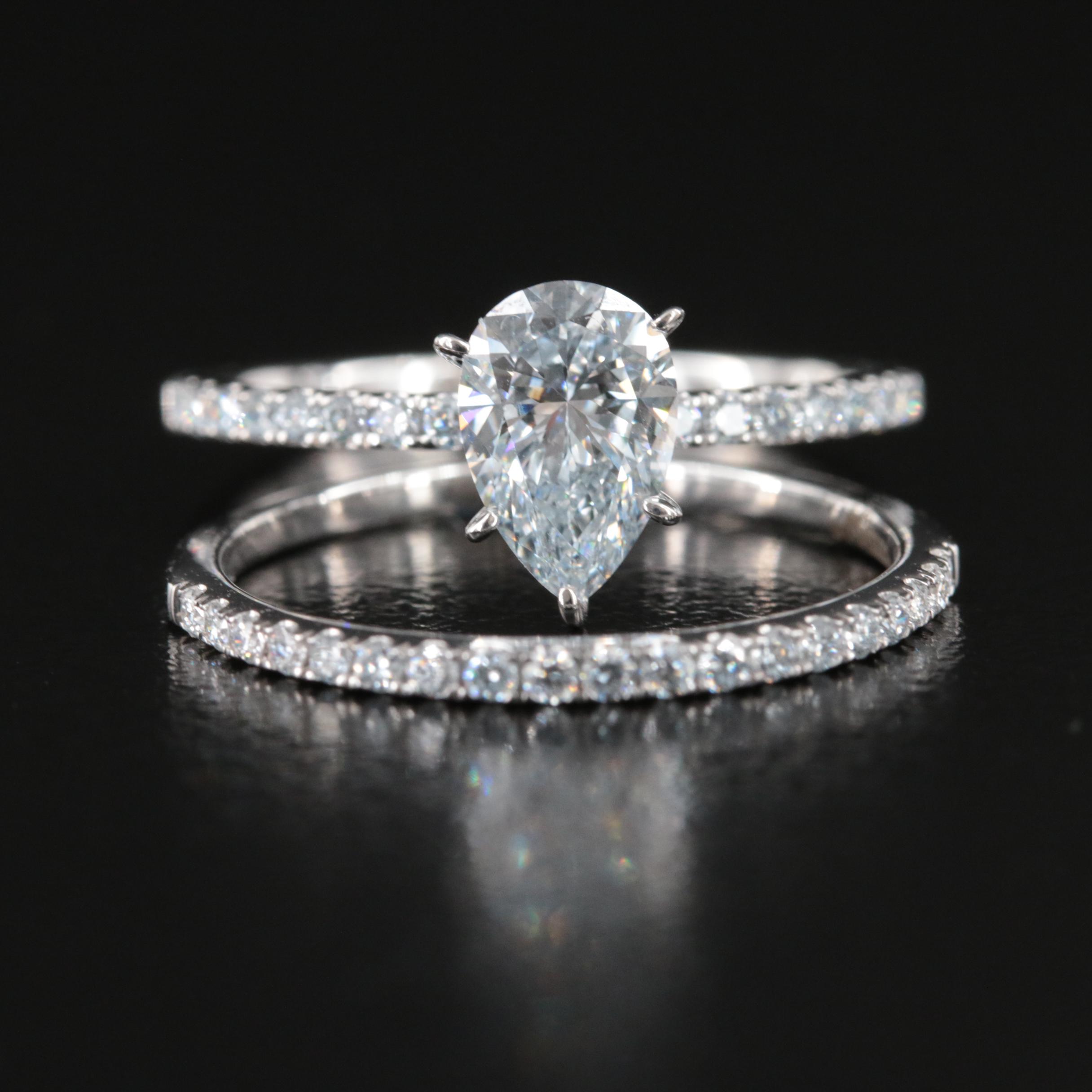 14K 1.33 CTW Lab Grown Diamond Ring Set