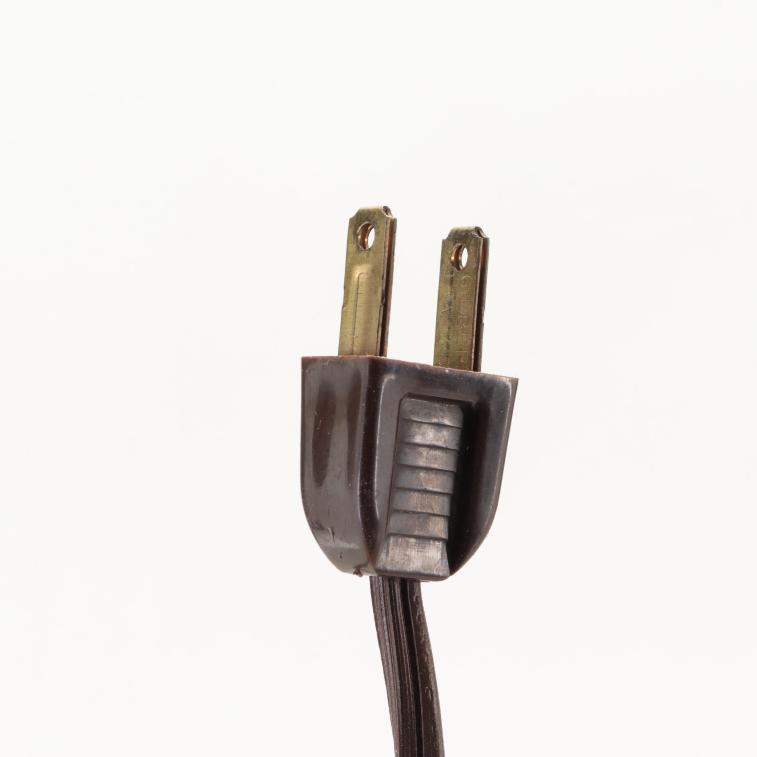 Bronzed Ceramic Ginger Jar Lamp with Italian Gilded Wood Tray