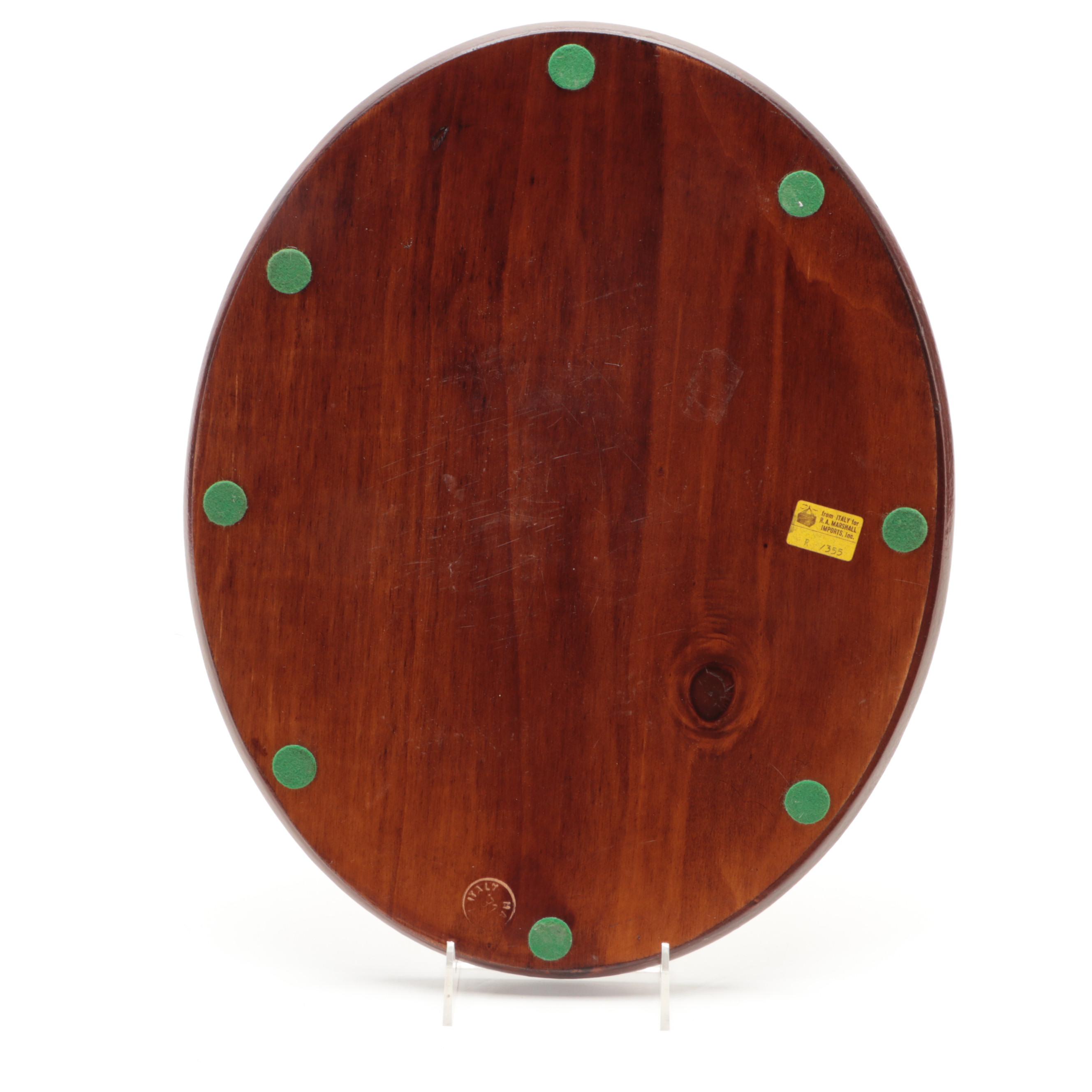 Bronzed Ceramic Ginger Jar Lamp with Italian Gilded Wood Tray