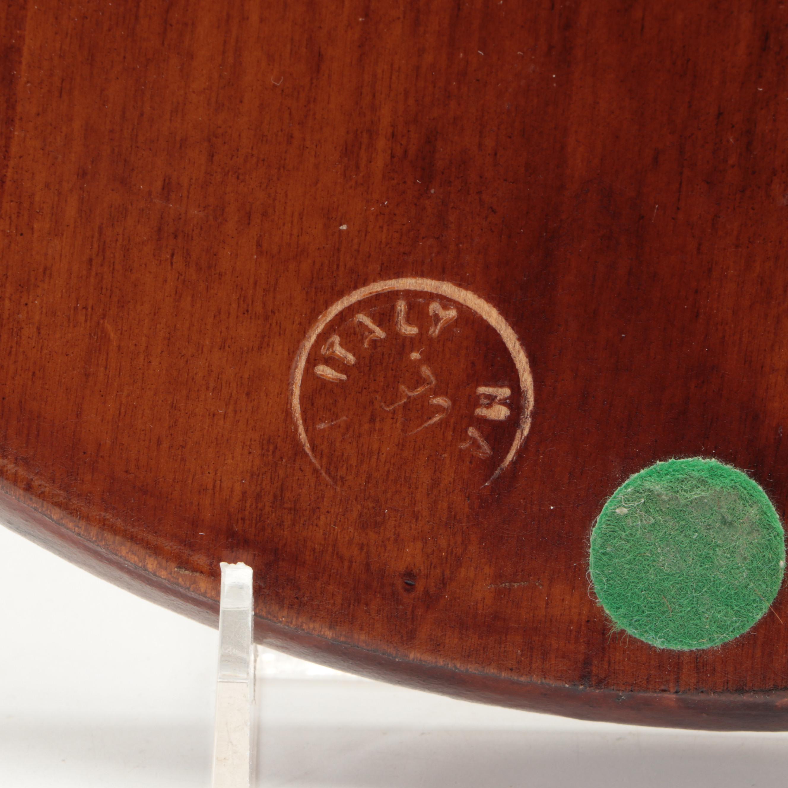 Bronzed Ceramic Ginger Jar Lamp with Italian Gilded Wood Tray