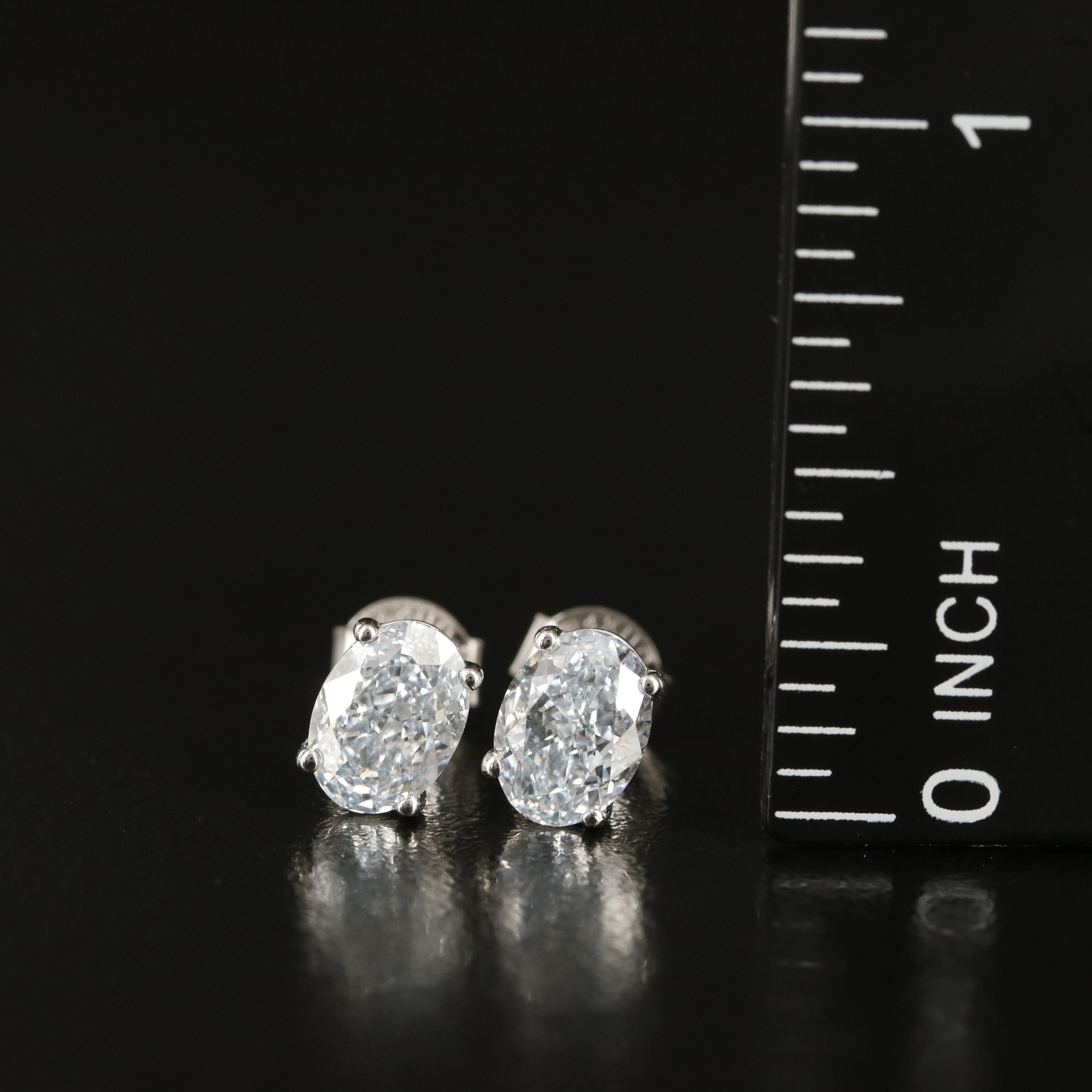14K 1.70 CTW Lab Grown Diamond Stud Earrings