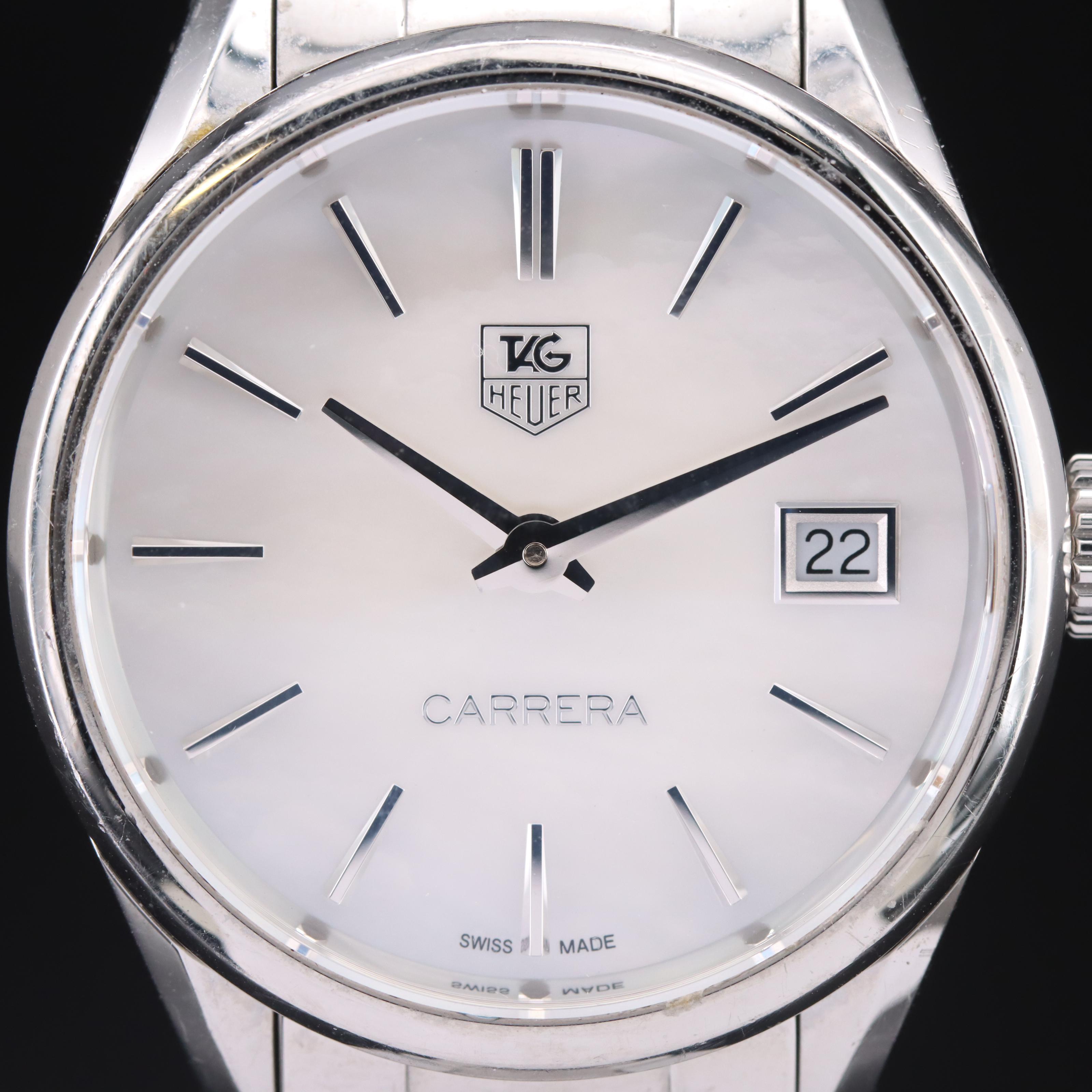 TAG Heuer Carrera Quartz Mother-of-Pearl Dial Watch