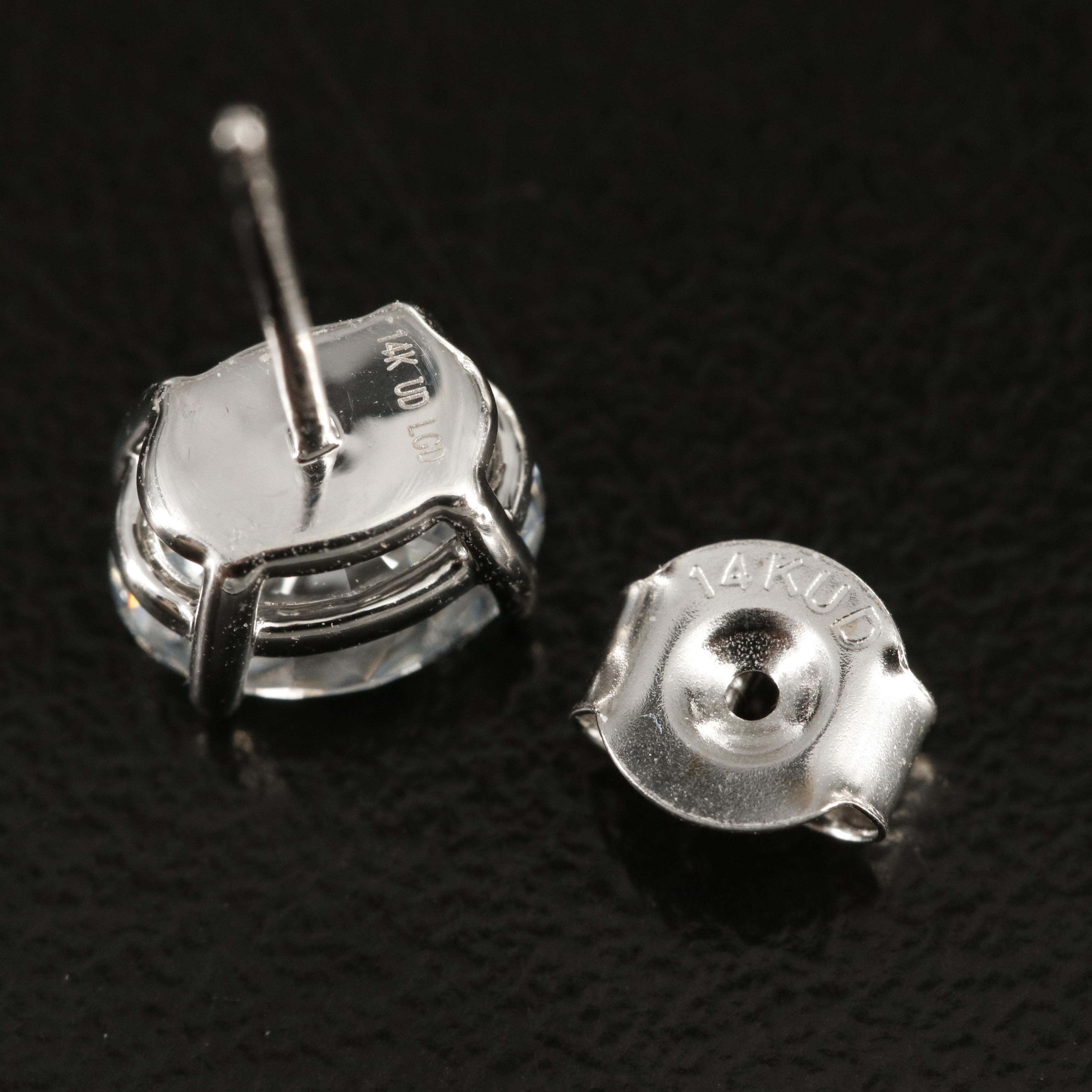 14K 1.70 CTW Lab Grown Diamond Stud Earrings