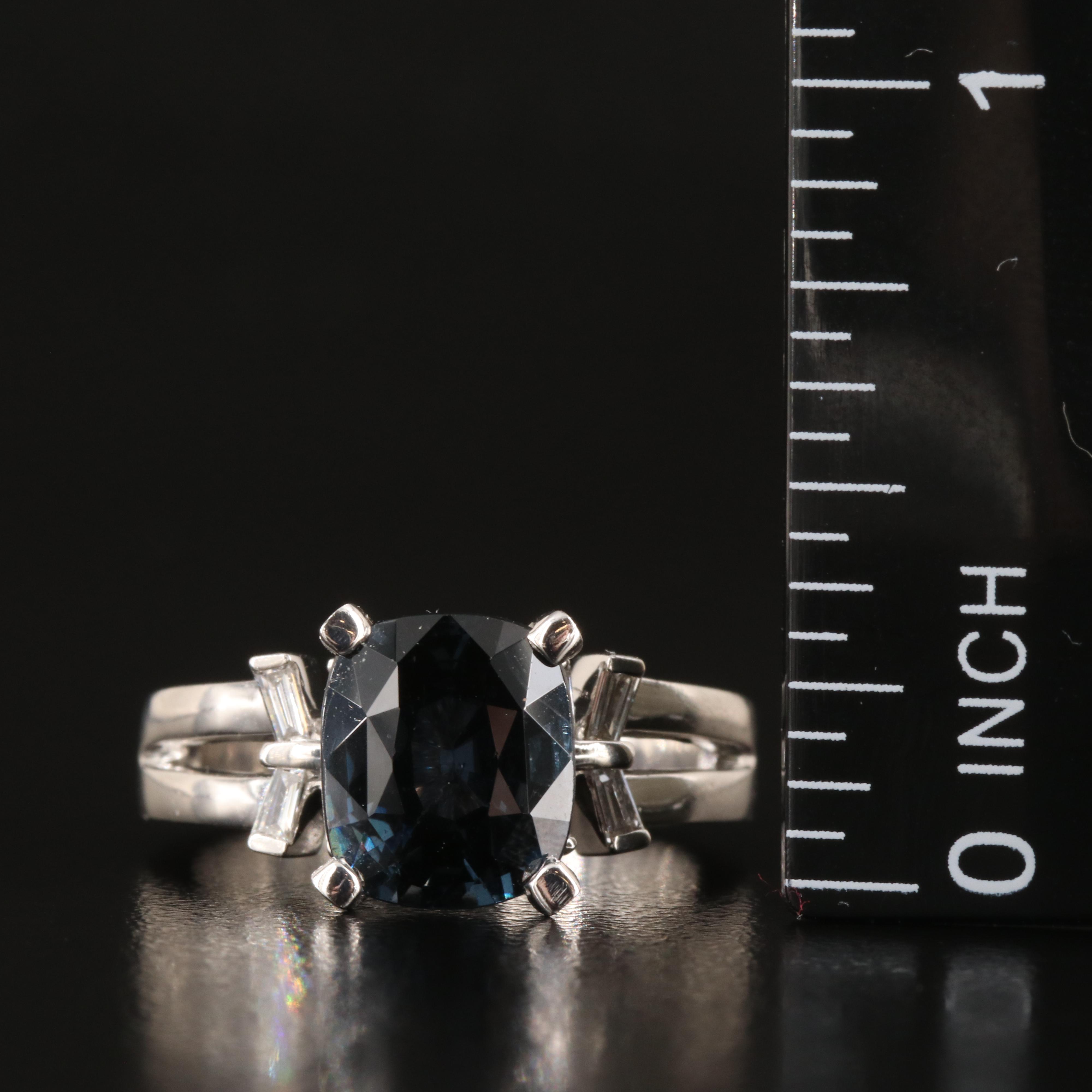 18K Color Change Spinel and Diamond Ring