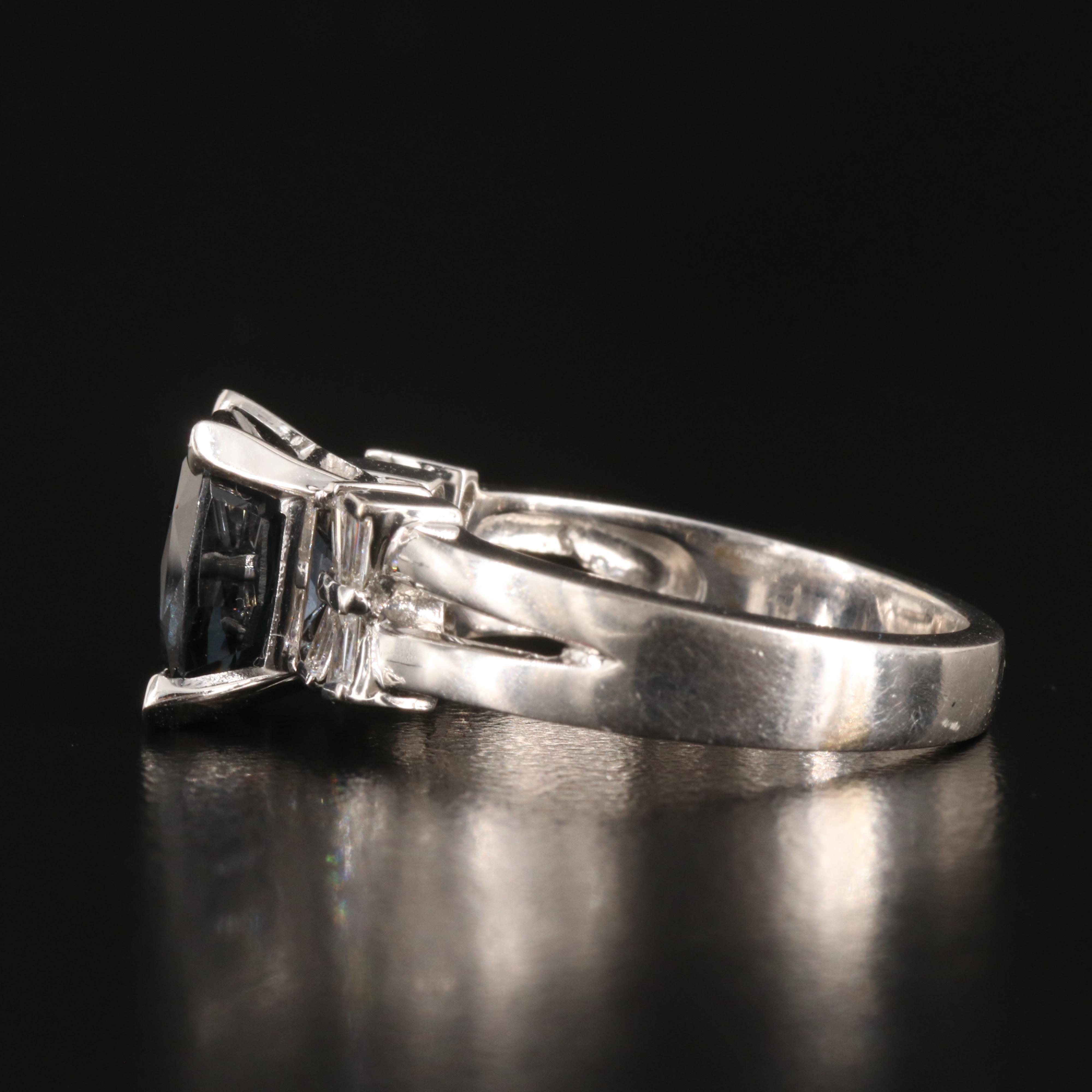 18K Color Change Spinel and Diamond Ring