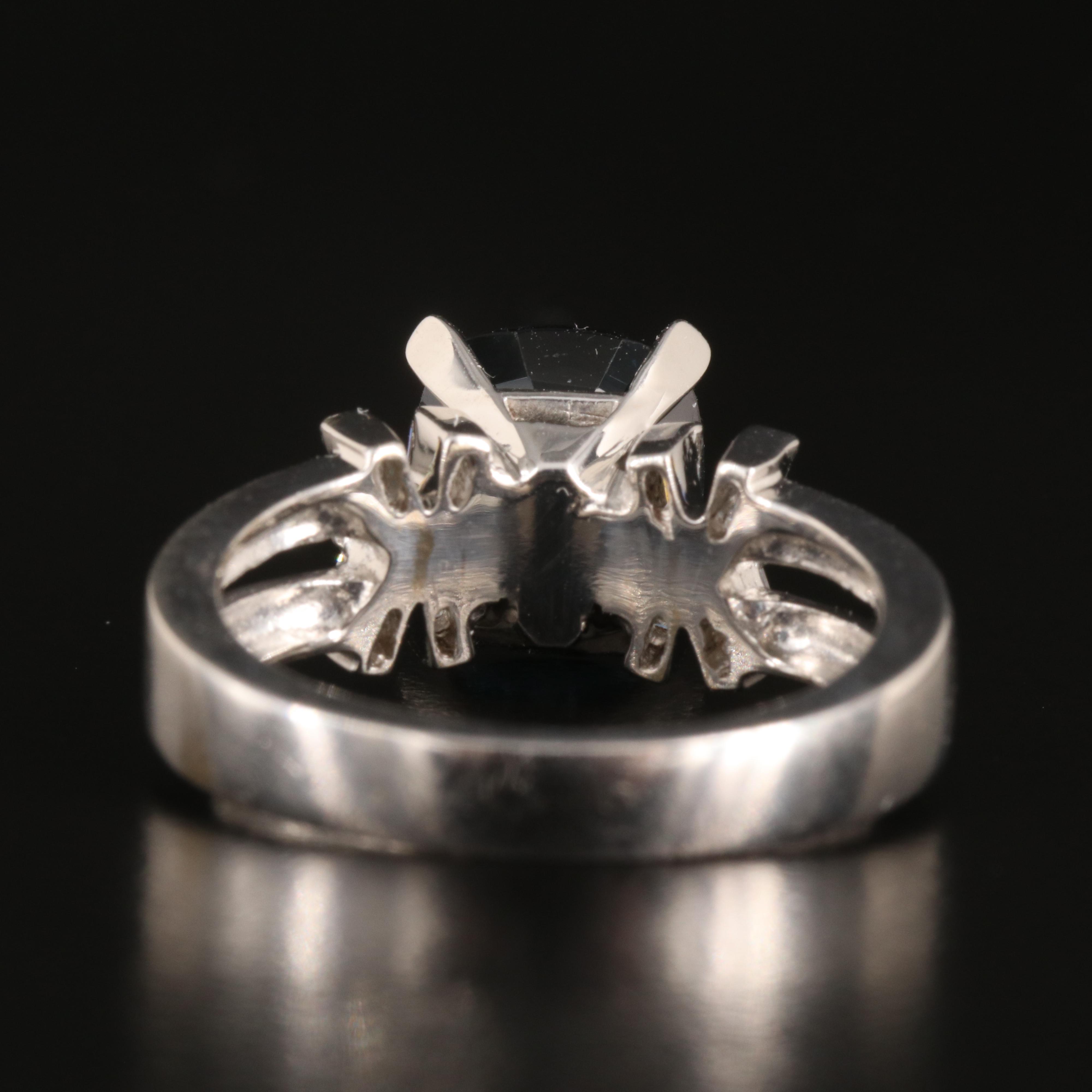 18K Color Change Spinel and Diamond Ring