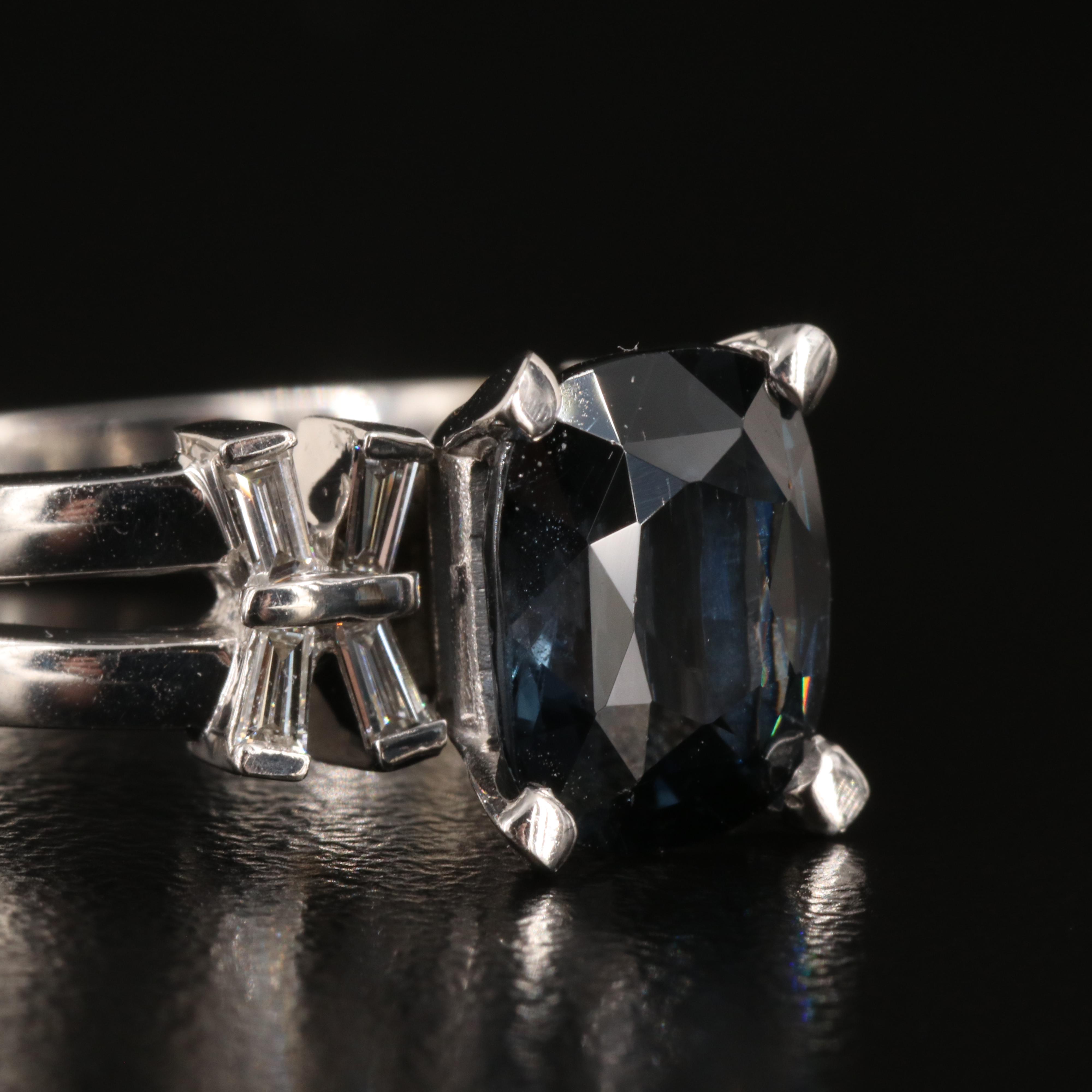 18K Color Change Spinel and Diamond Ring