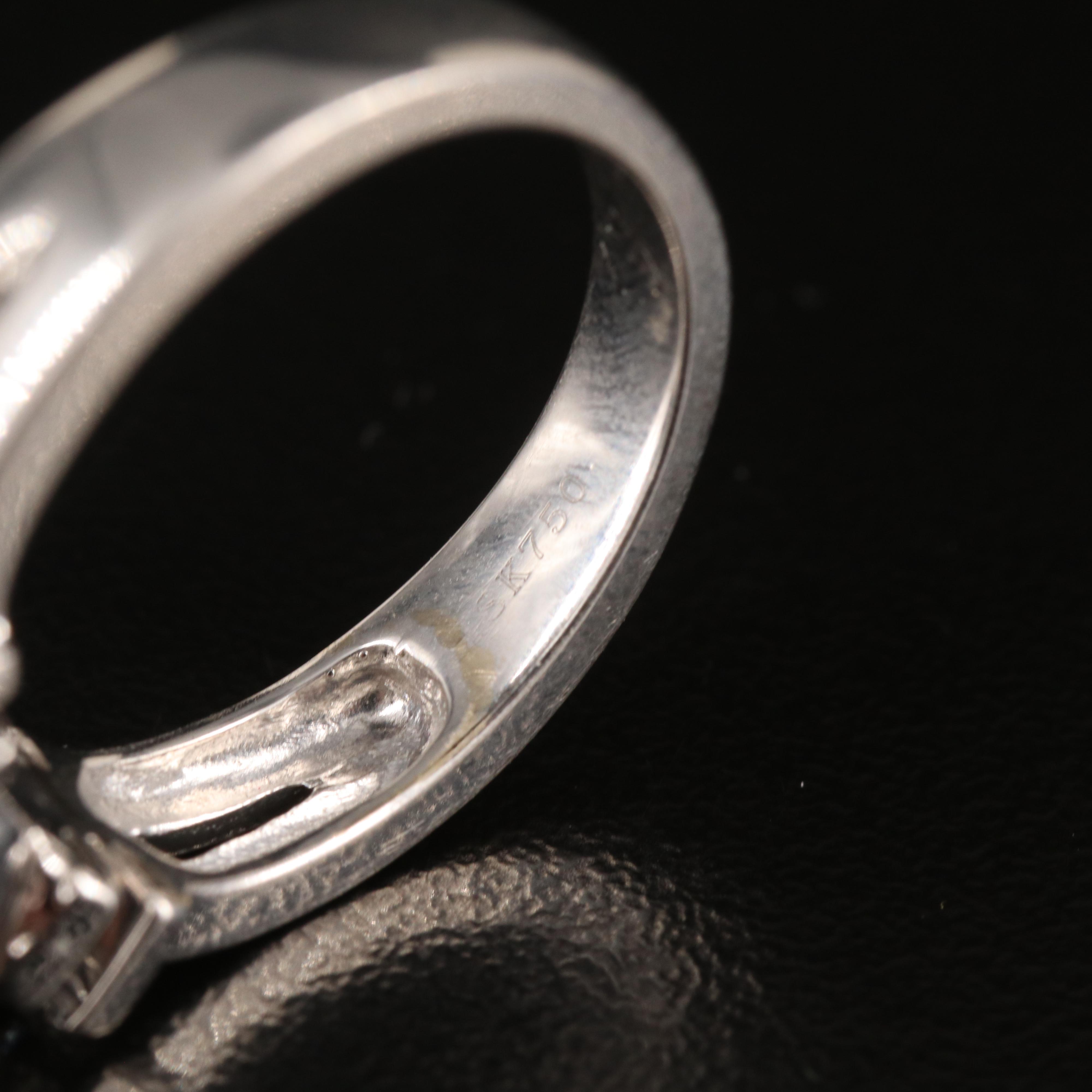 18K Color Change Spinel and Diamond Ring