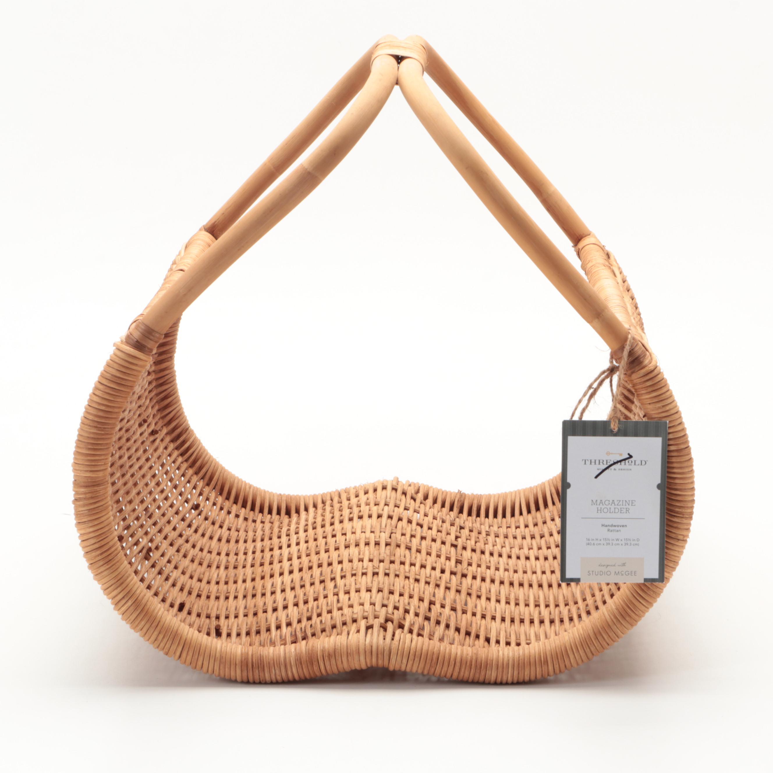 Threshold with Studio McGee Handwoven Rattan Magazine Holder