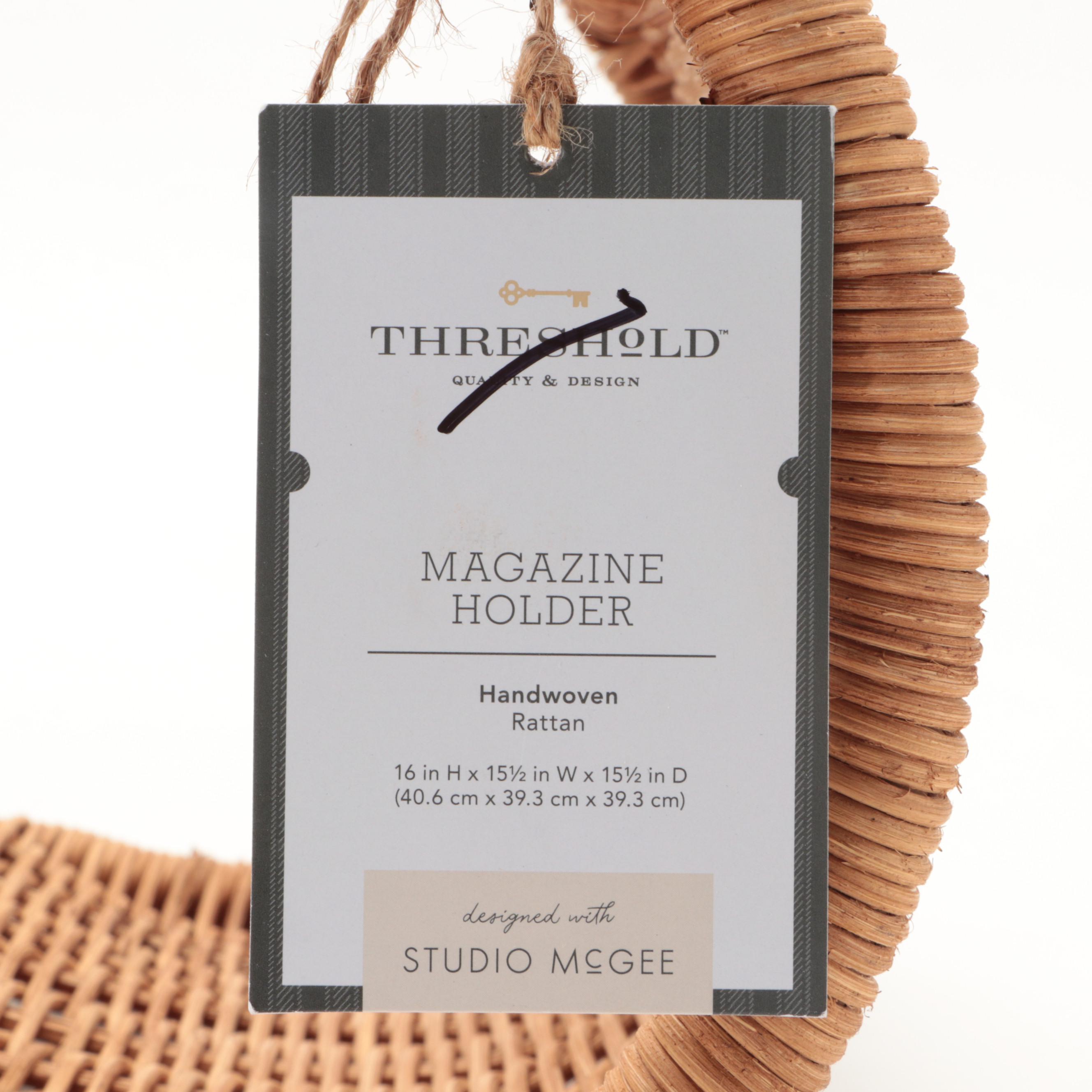 Threshold with Studio McGee Handwoven Rattan Magazine Holder