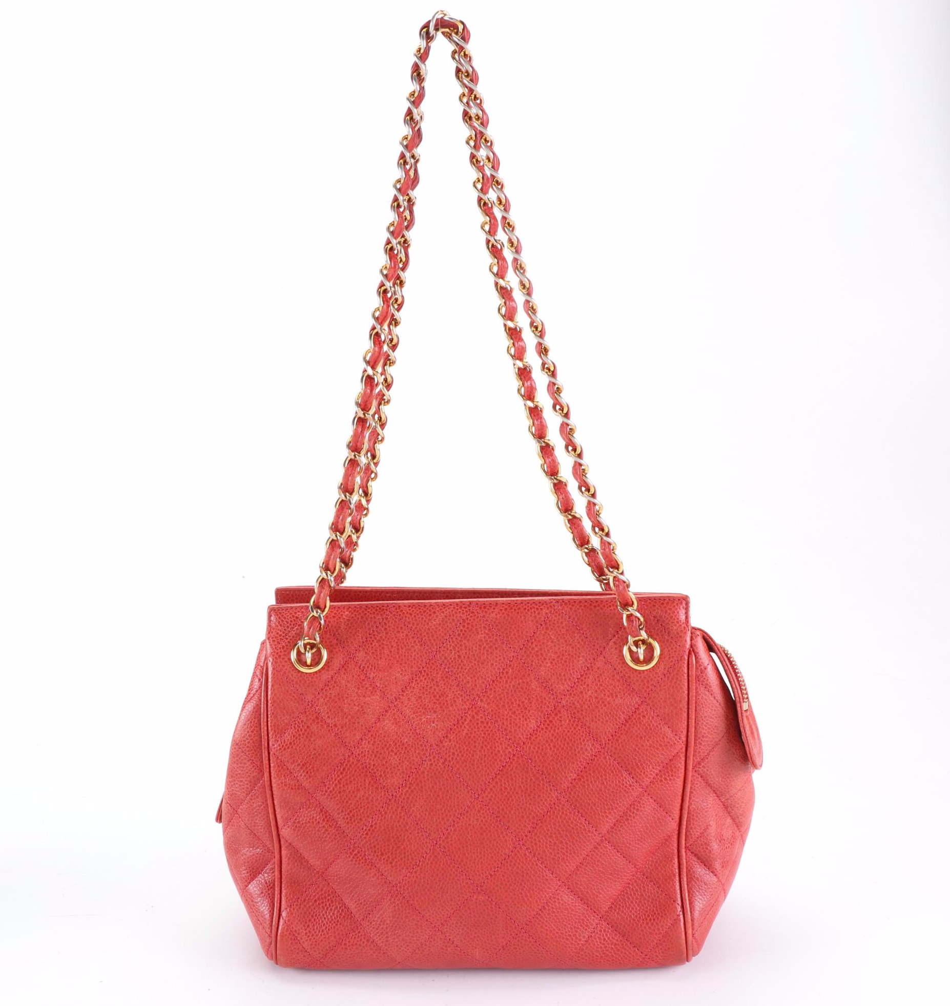 Chanel Shoulder Bag in Quilted Caviar Leather