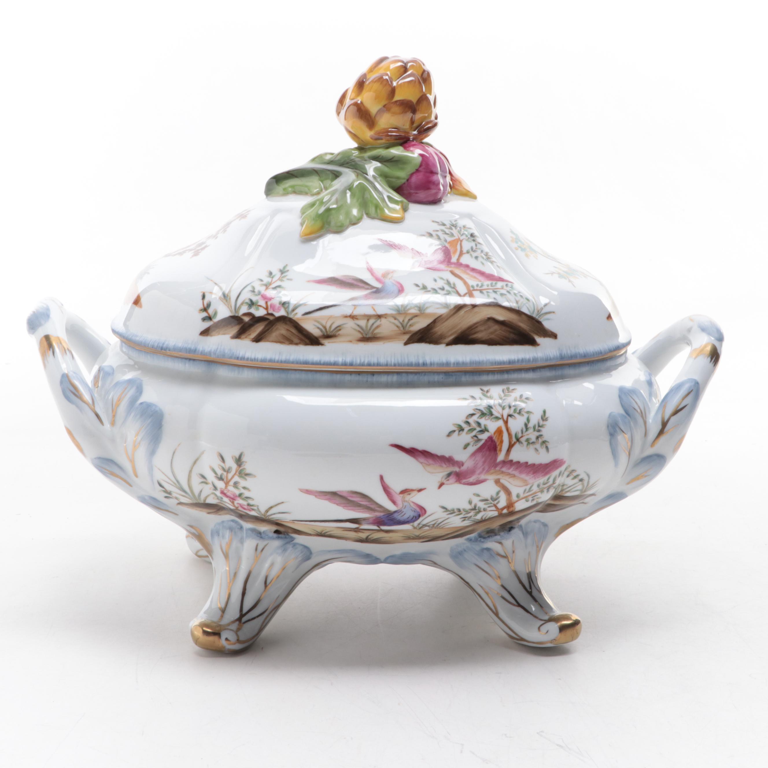 Chelsea House Porcelain Rococo Style Decorative Tureen
