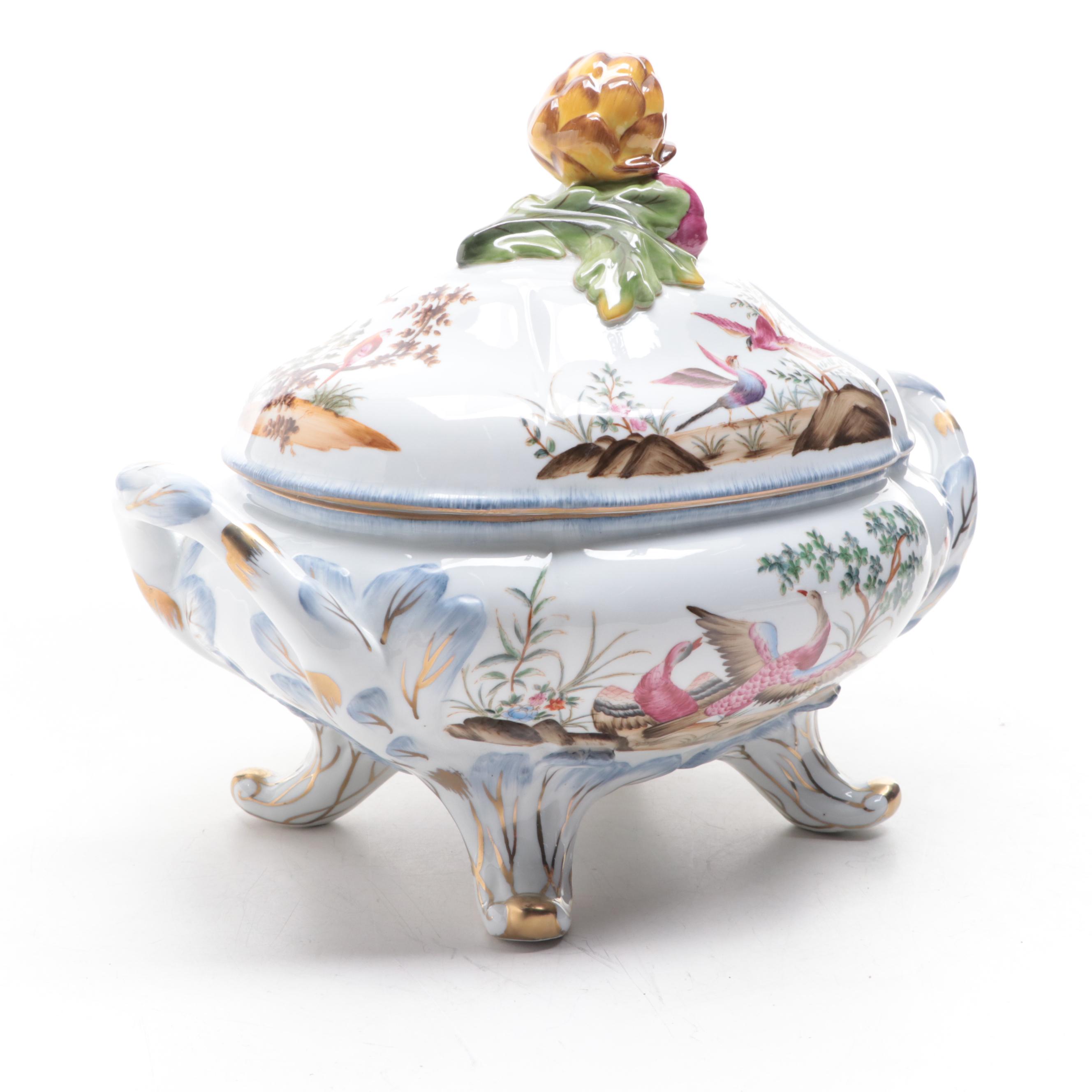Chelsea House Porcelain Rococo Style Decorative Tureen