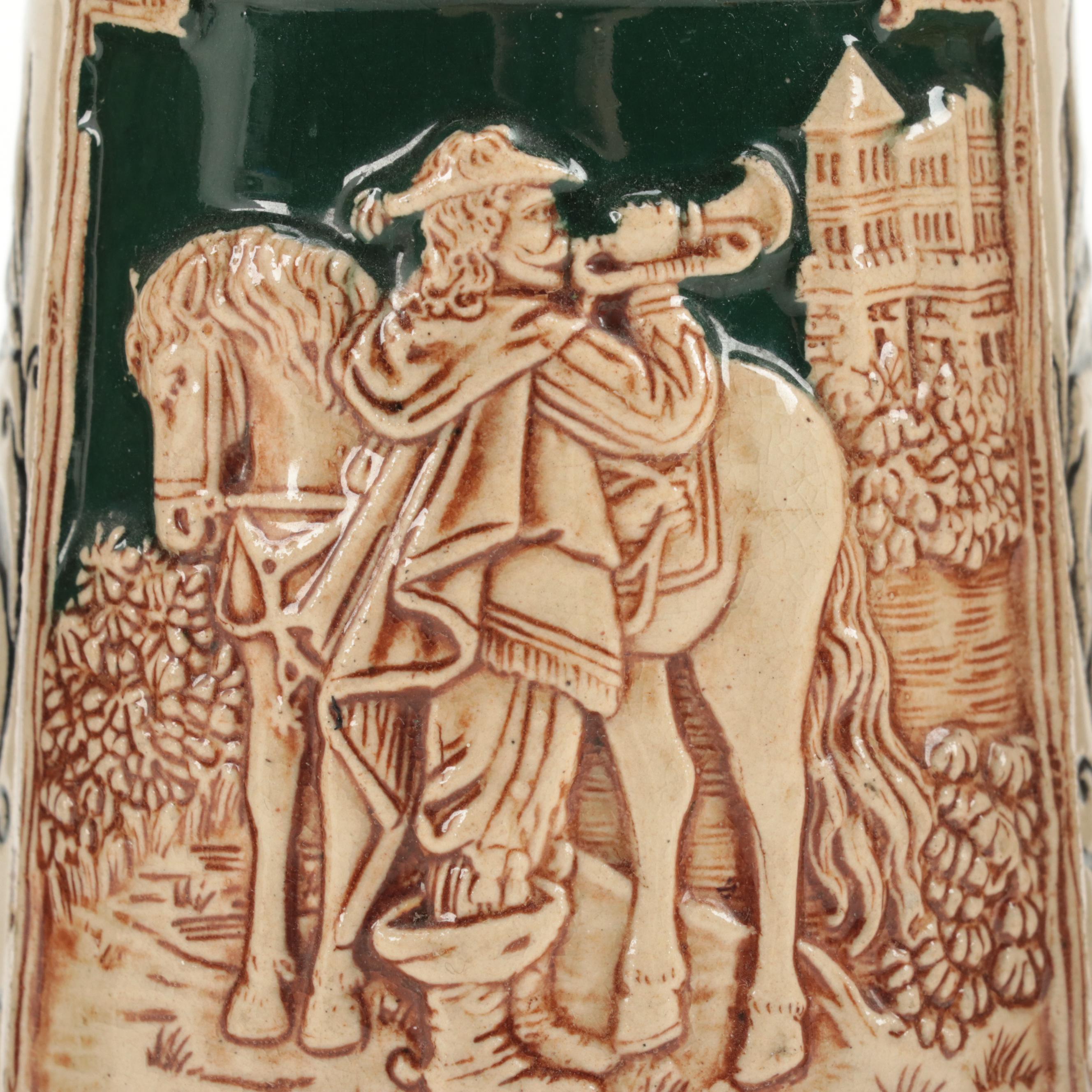 German and Other Ceramic Beer Mugs and Stein, Mid to Late 20th Century