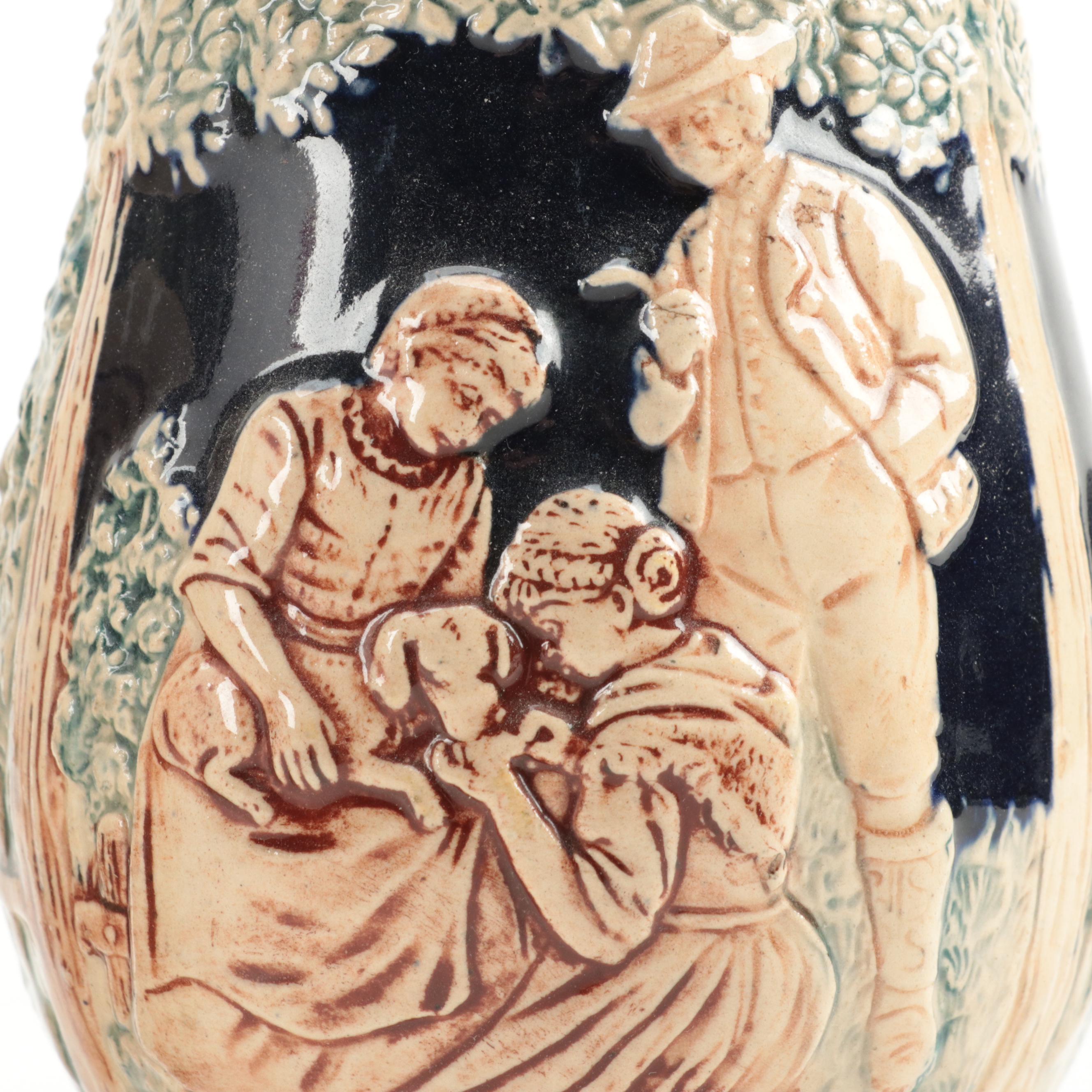 German and Other Ceramic Beer Mugs and Stein, Mid to Late 20th Century