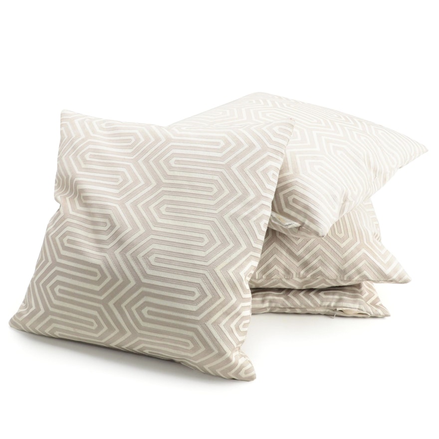 Contemporary Geometric Pattern Down Filled Accent Pillows