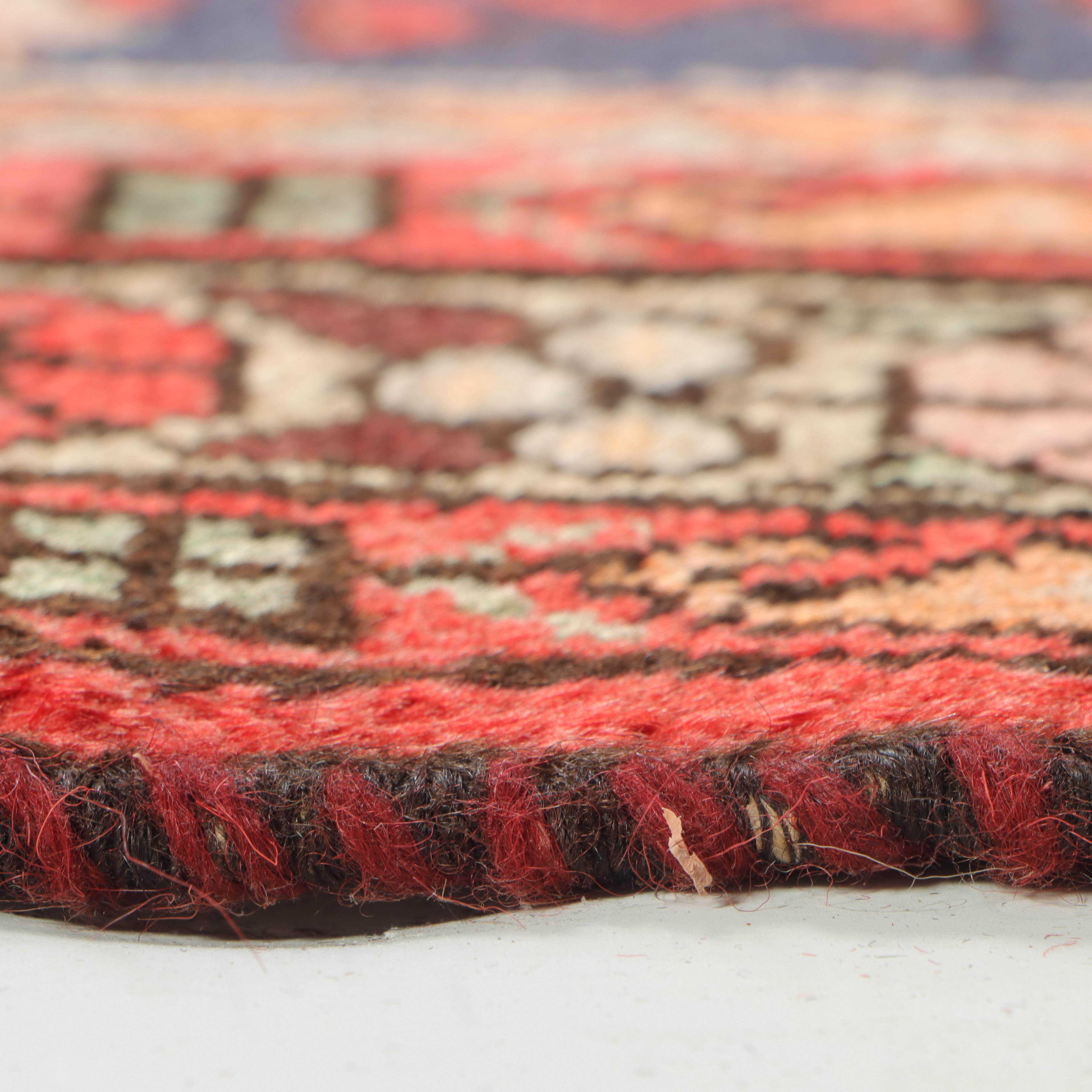 3'8 x 3'8 Hand-Knotted Persian Veramin Rug Remnant