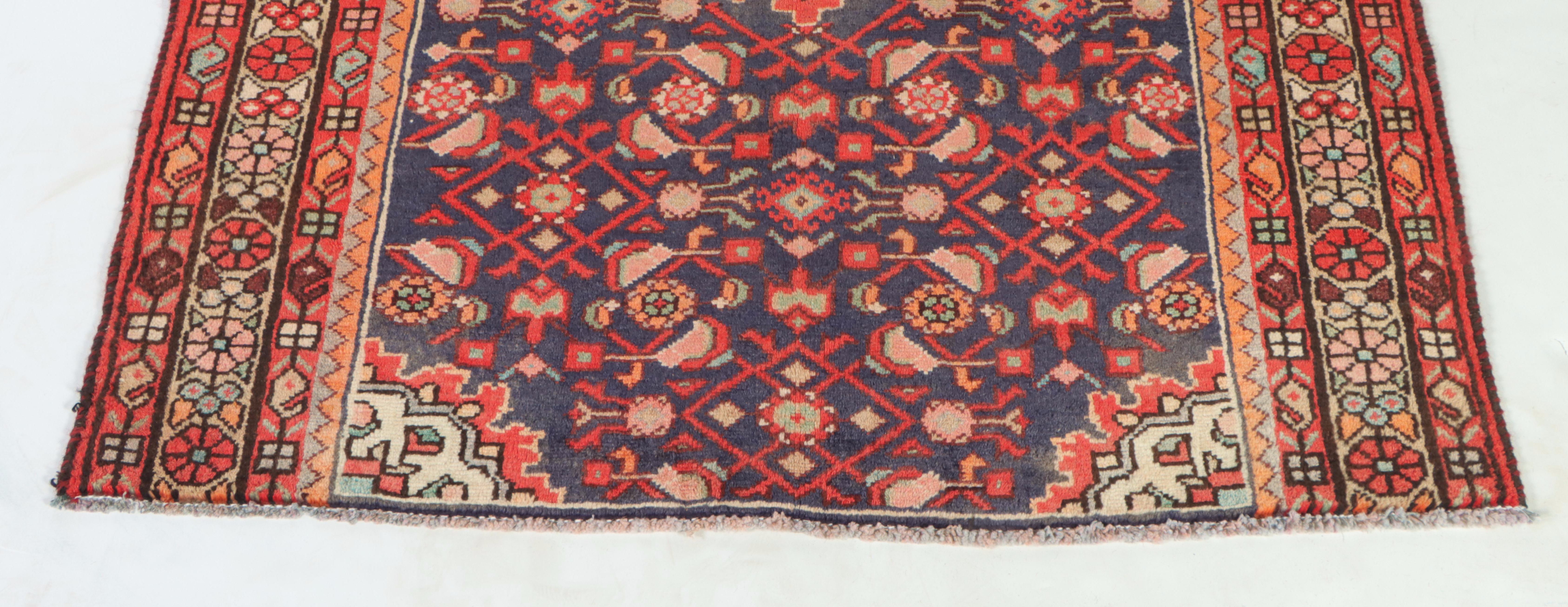 3'8 x 3'8 Hand-Knotted Persian Veramin Rug Remnant