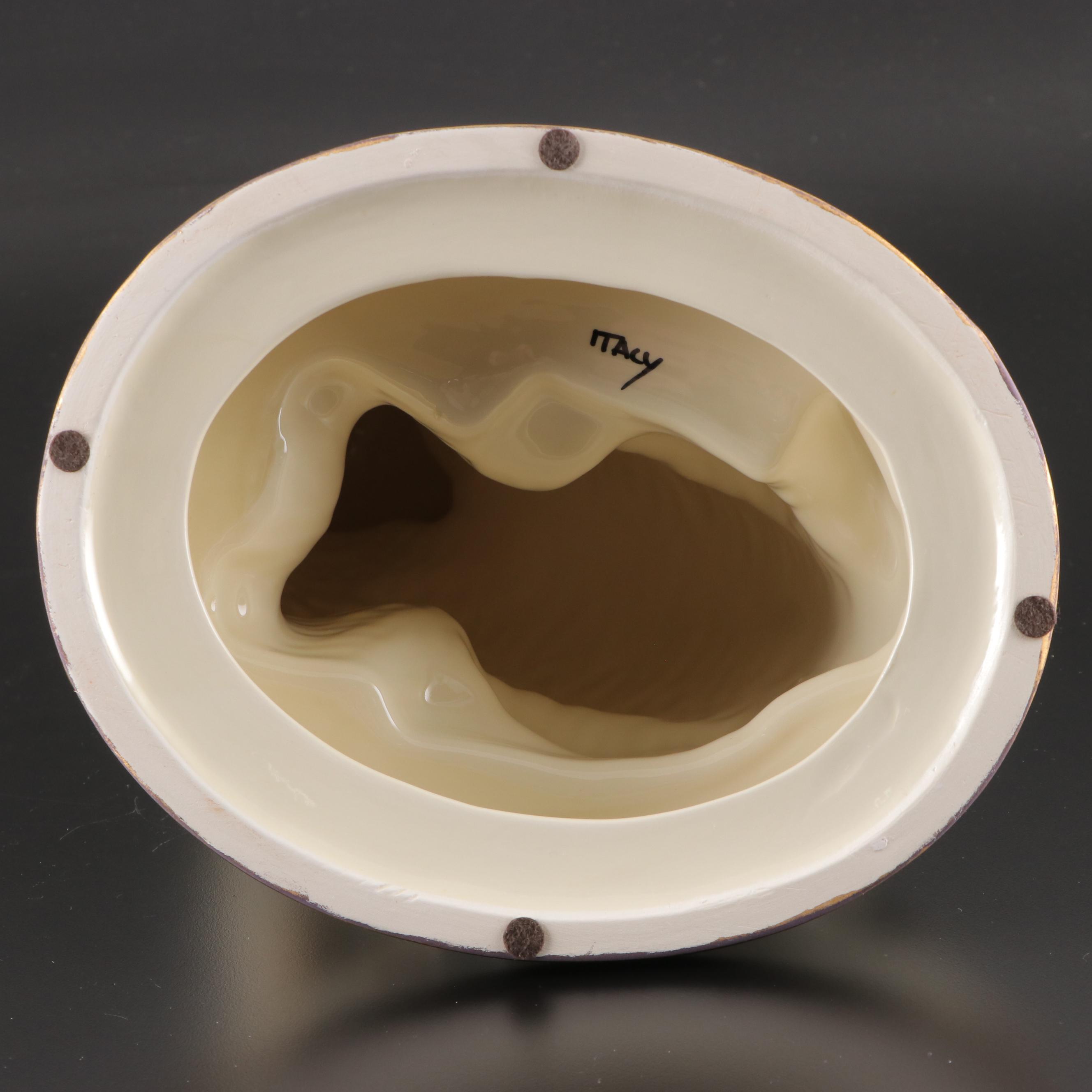 Chelsea House Italian Ceramic Staffordshire Style Dogs with Gilt Accents