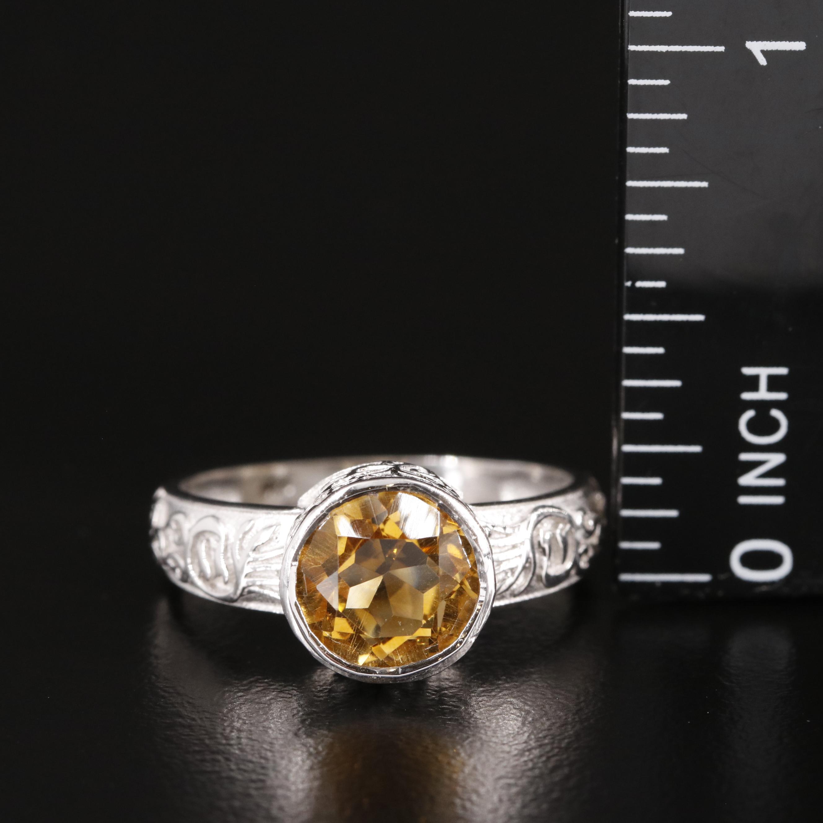 Sterling Citrine Ring