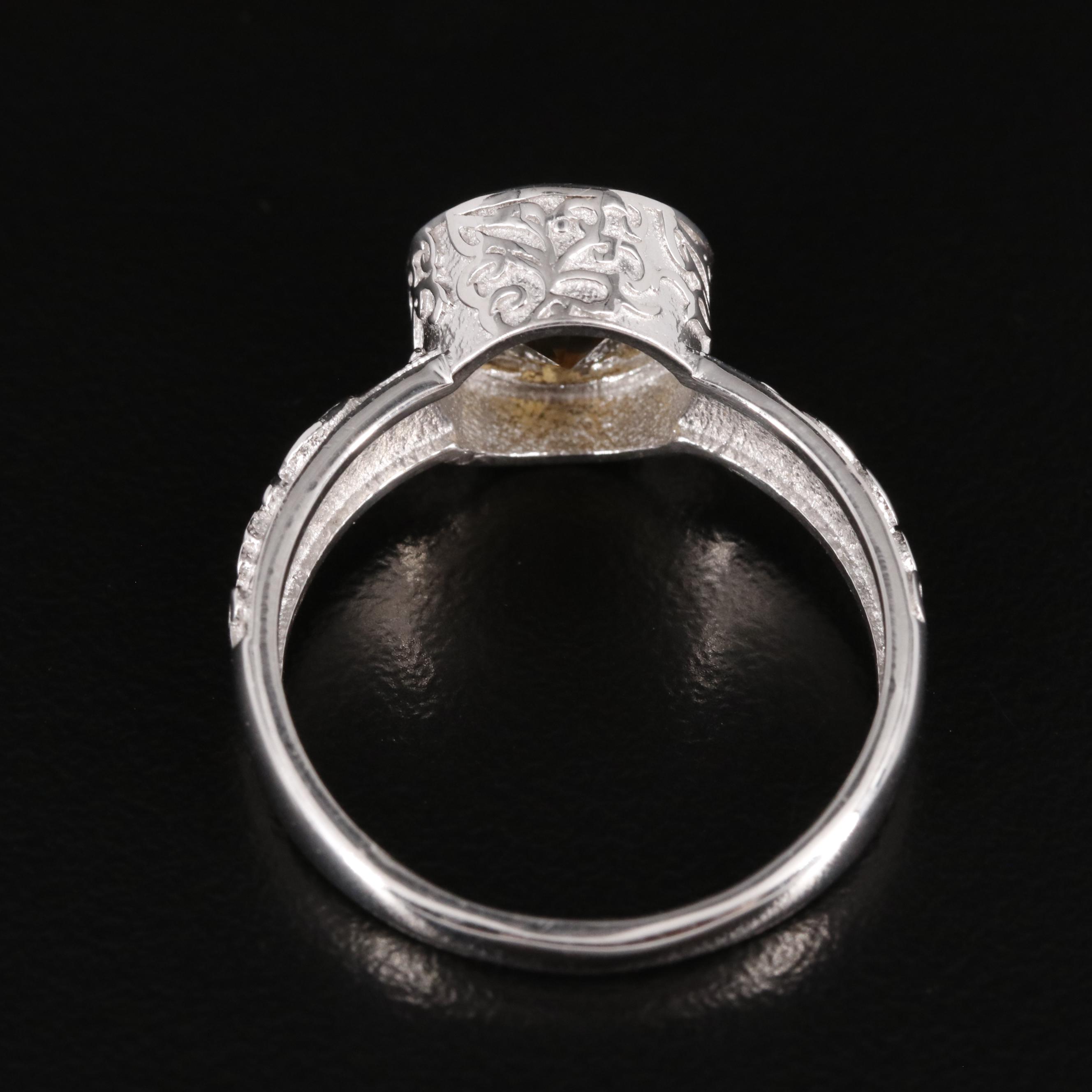 Sterling Citrine Ring