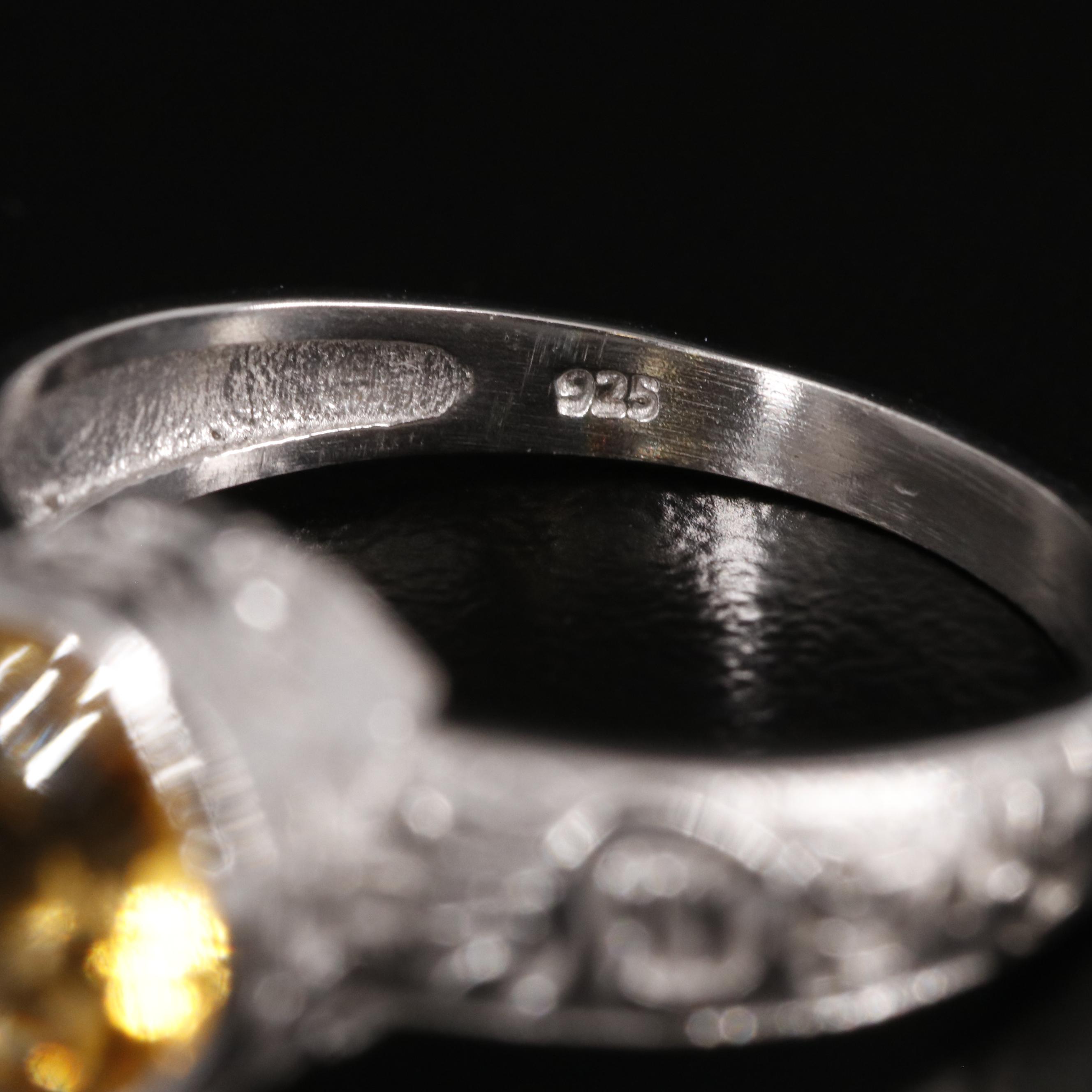 Sterling Citrine Ring