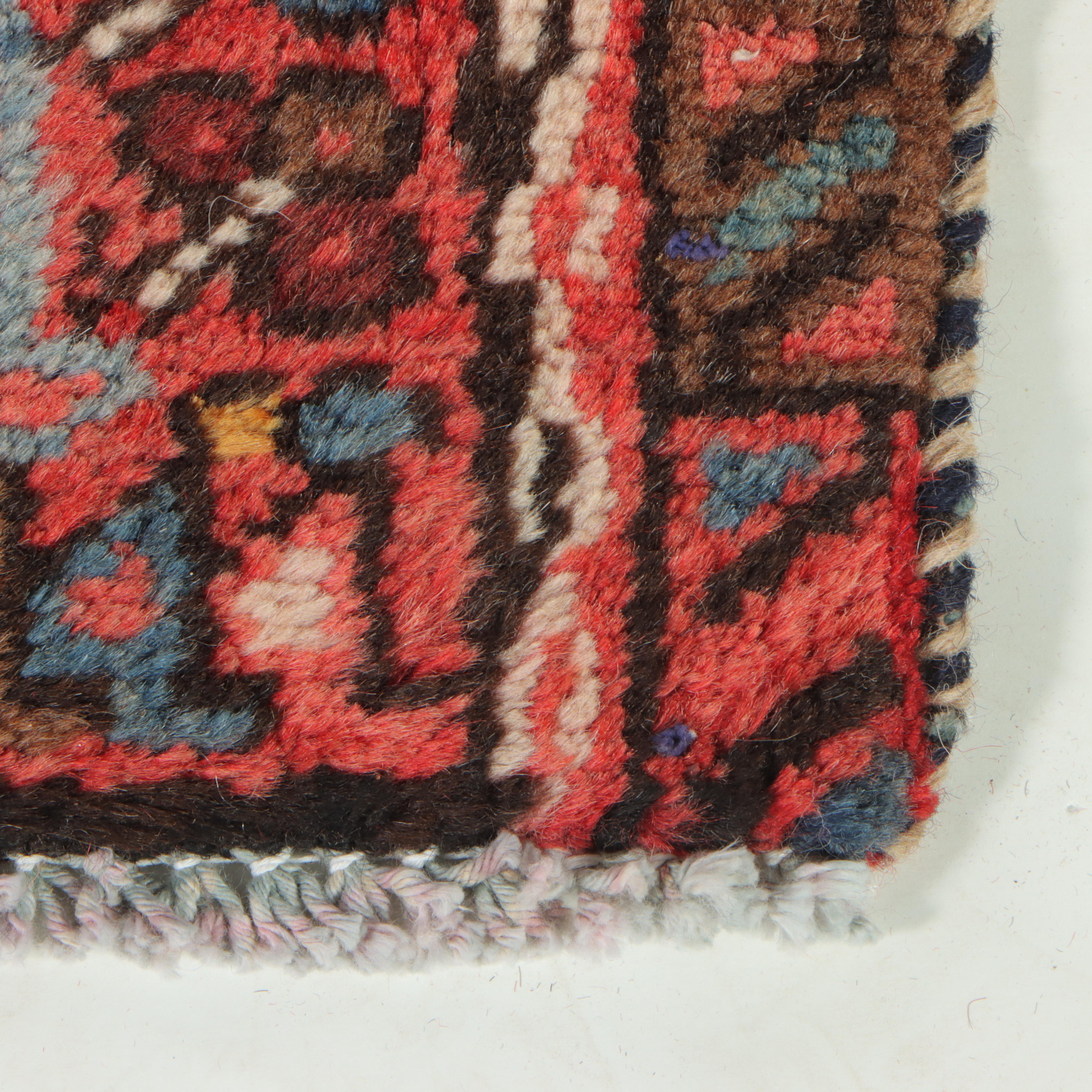 1'8 x 5'4 Hand-Knotted Persian Karaja Carpet Runner