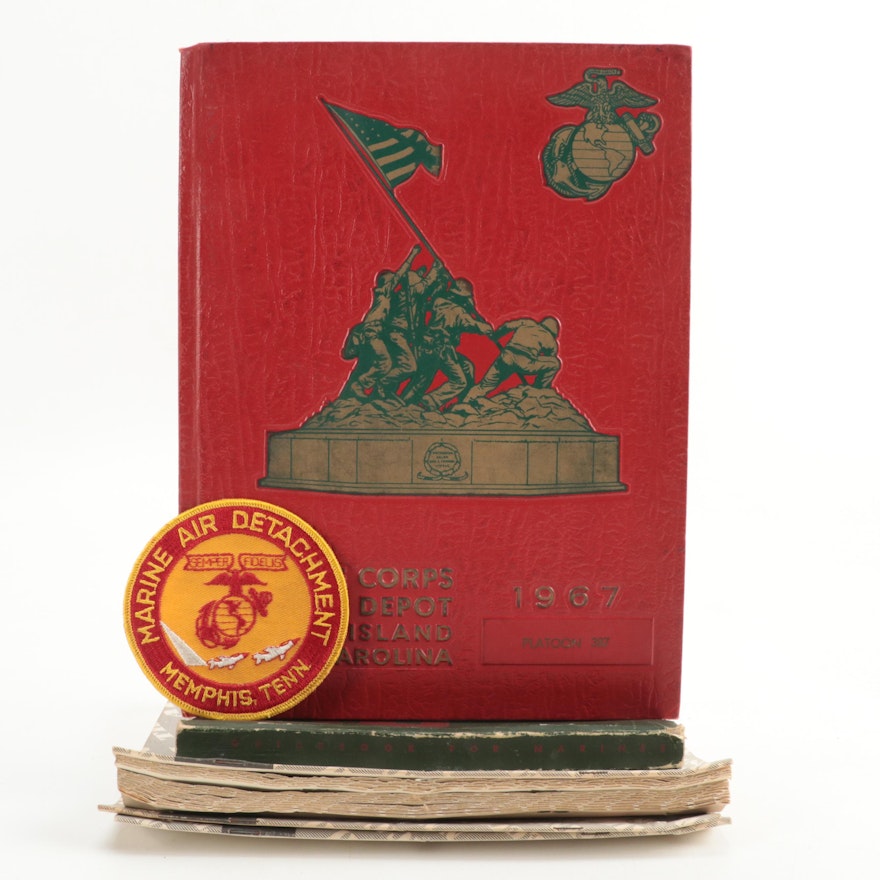 Vietnam Era Marine Corps Yearbook, Training Manuals, Guidebook and Patch