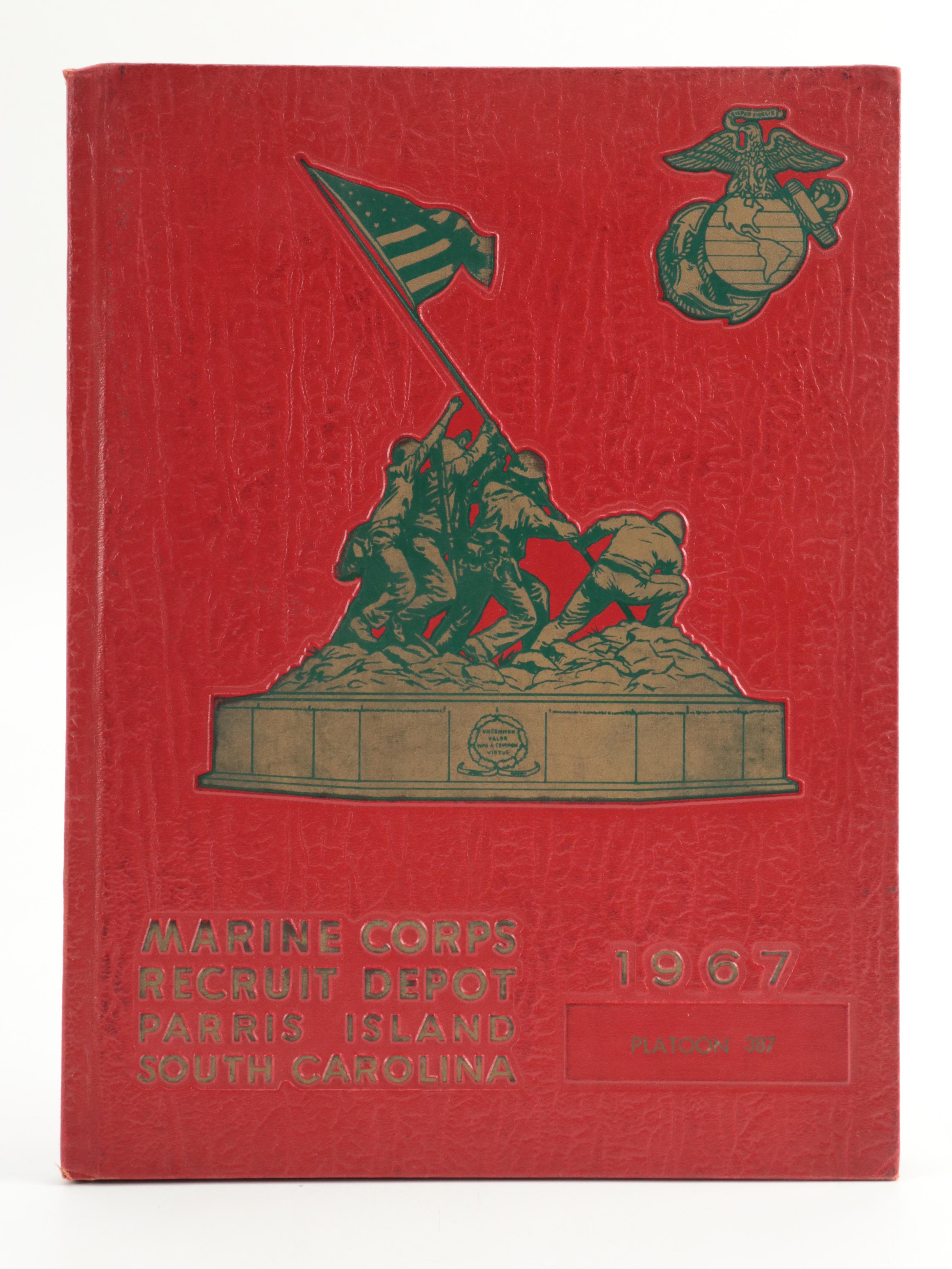 Vietnam Era Marine Corps Yearbook, Training Manuals, Guidebook and Patch