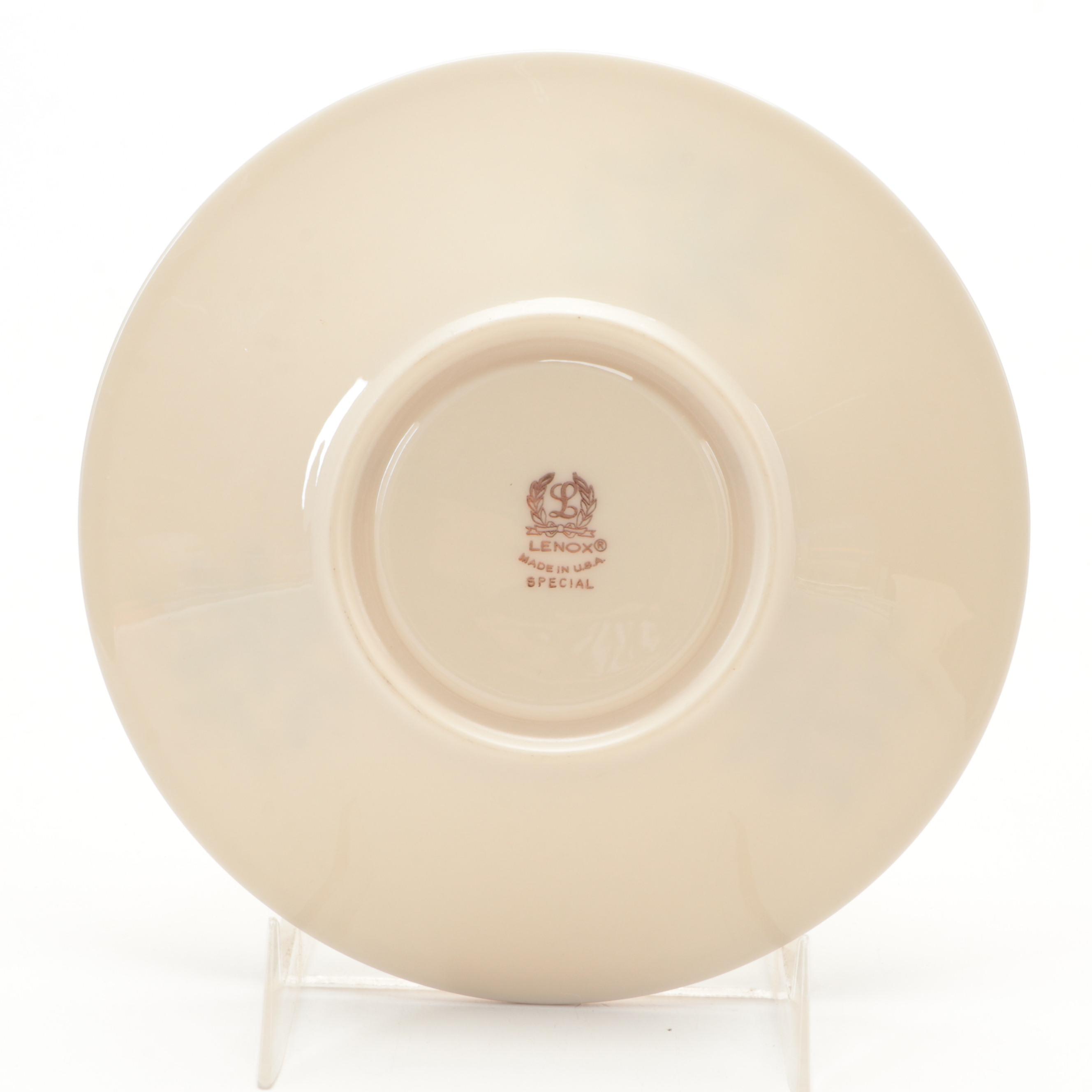 Lenox "Holiday" Presidential Collection Bone China Teacups and Saucers