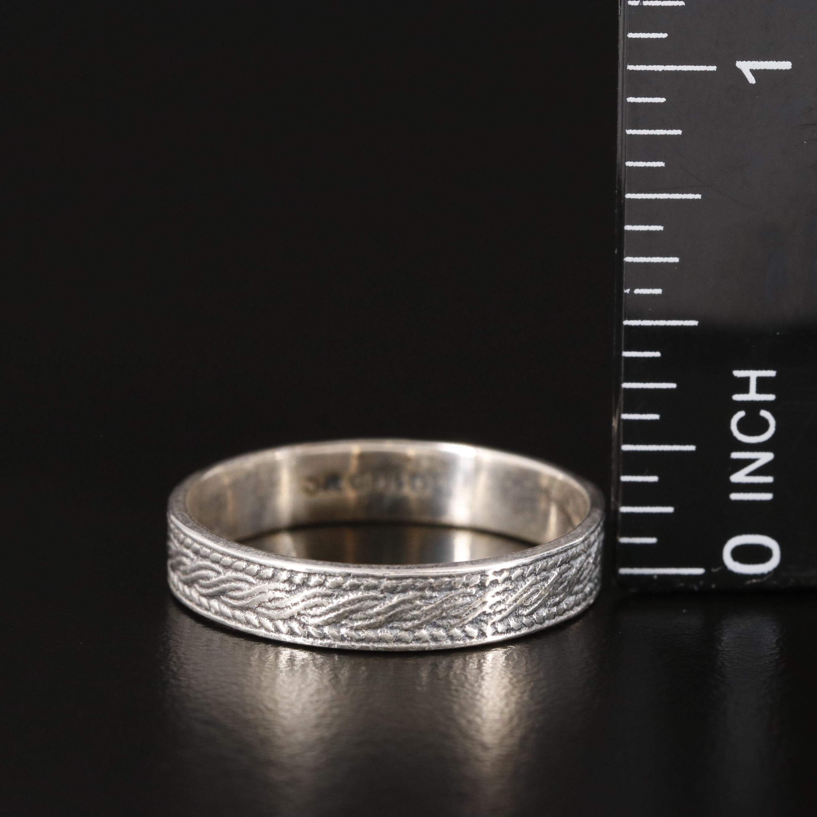 Sterling Textured Band Ring