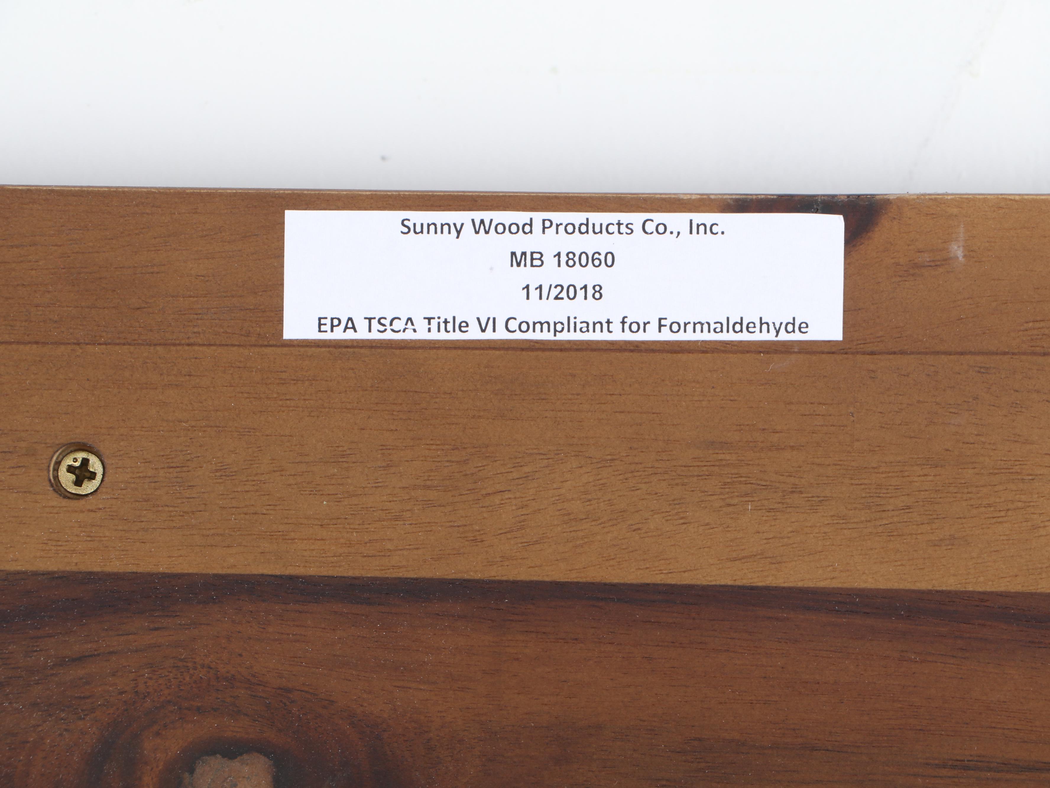 Large Rich Umber Finish Wood Framed Vanity Mirror