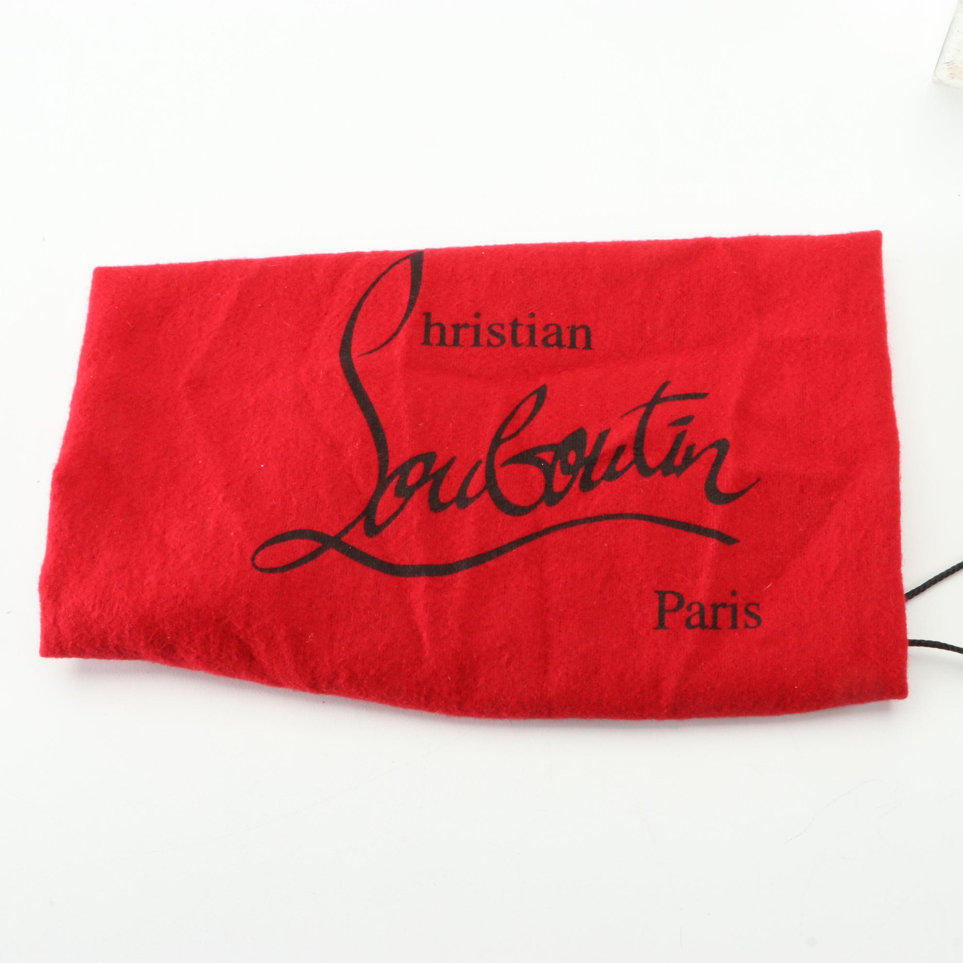 Christian Louboutin Anjalina Flats in Studded Blue Suede