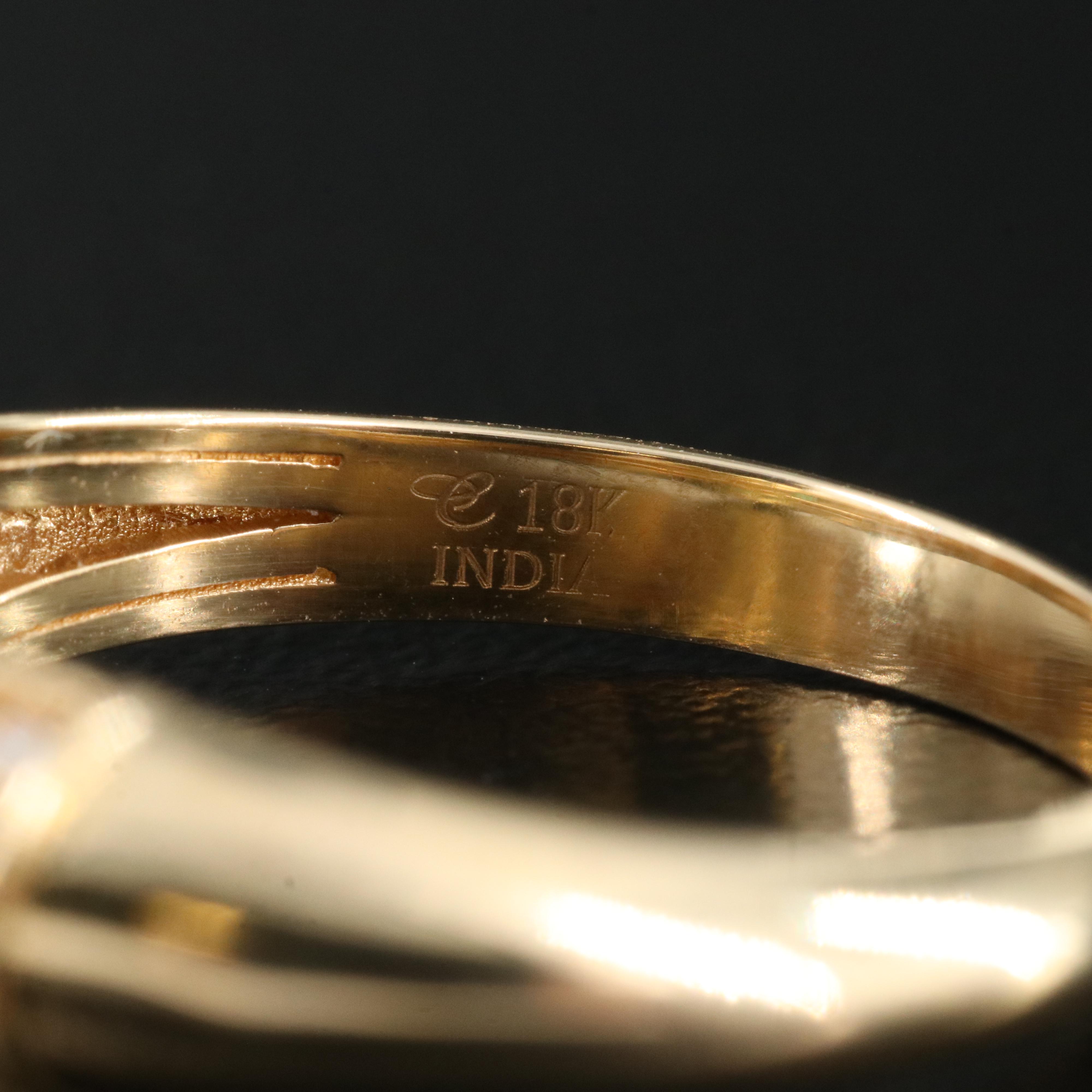 Chromia Jewelry 18K Emerald and Diamond Ring