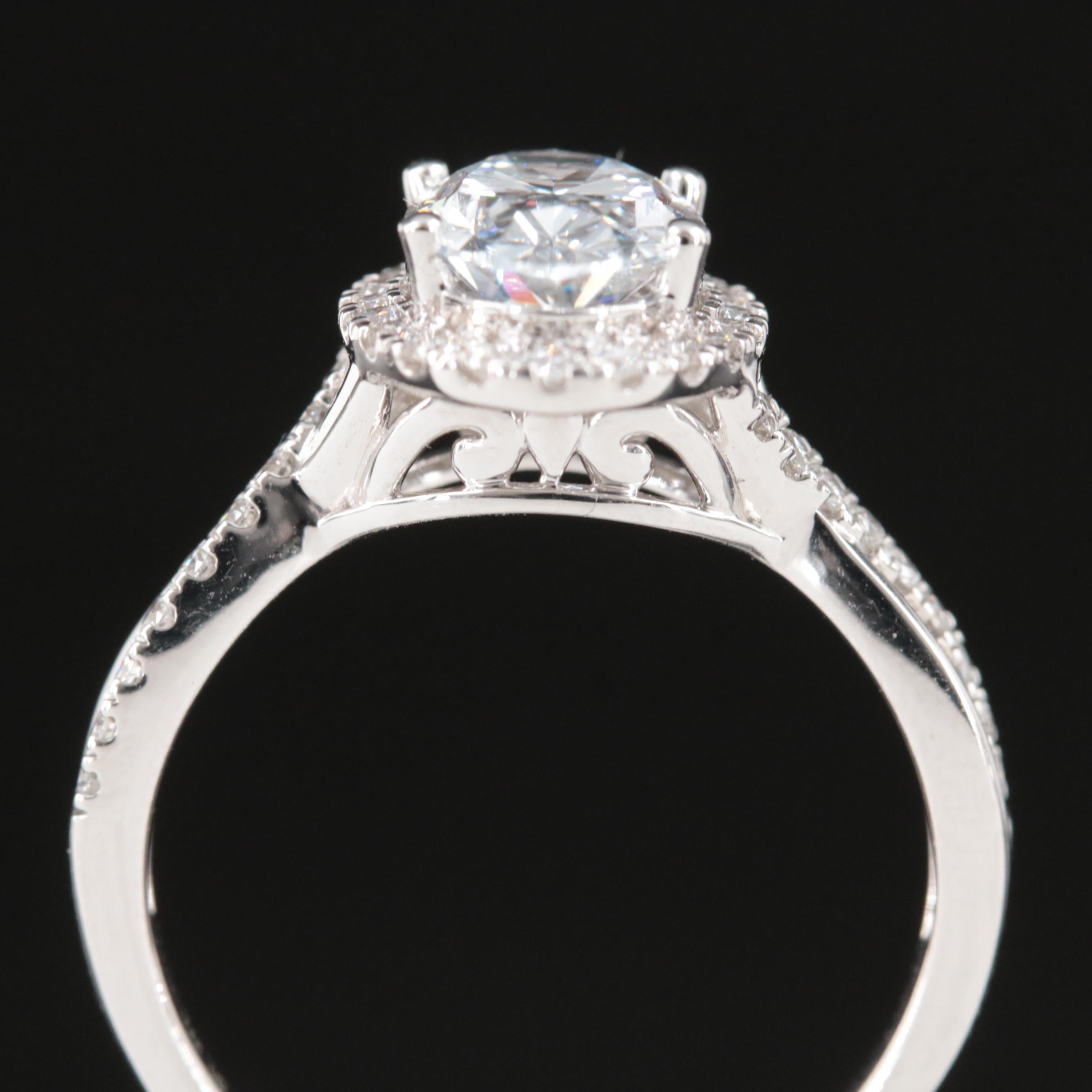 14K 2.00 CTW Lab Grown Diamond Ring Set with Digital Online IGI Report