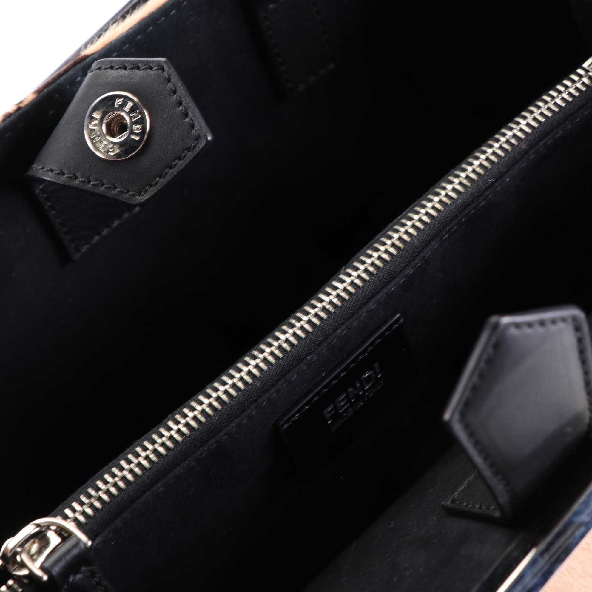 Fendi Medium 2Jours Bag in Printed Calf Hair and Leather