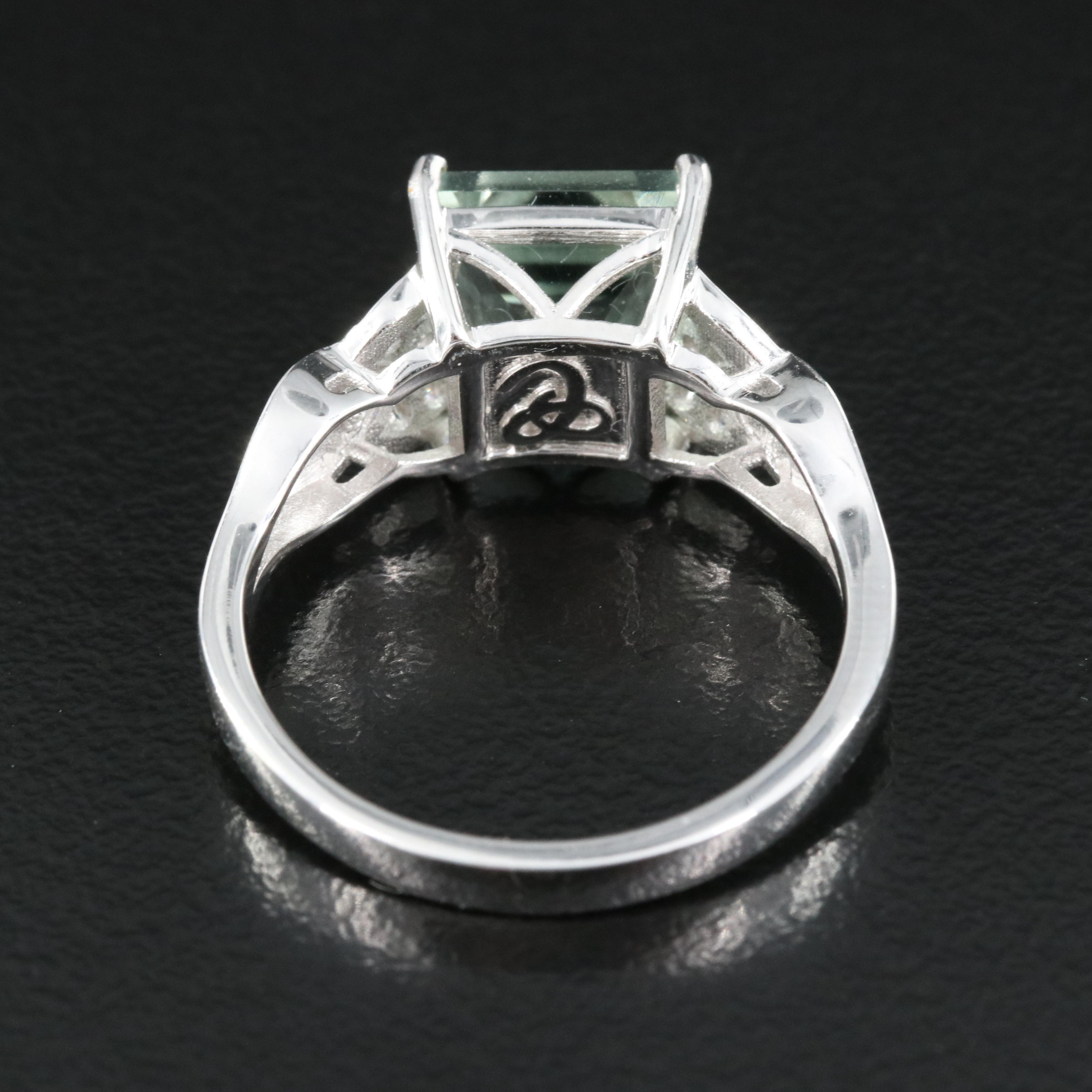 Chromia Jewelry 18K Prasiolite and Diamond Ring