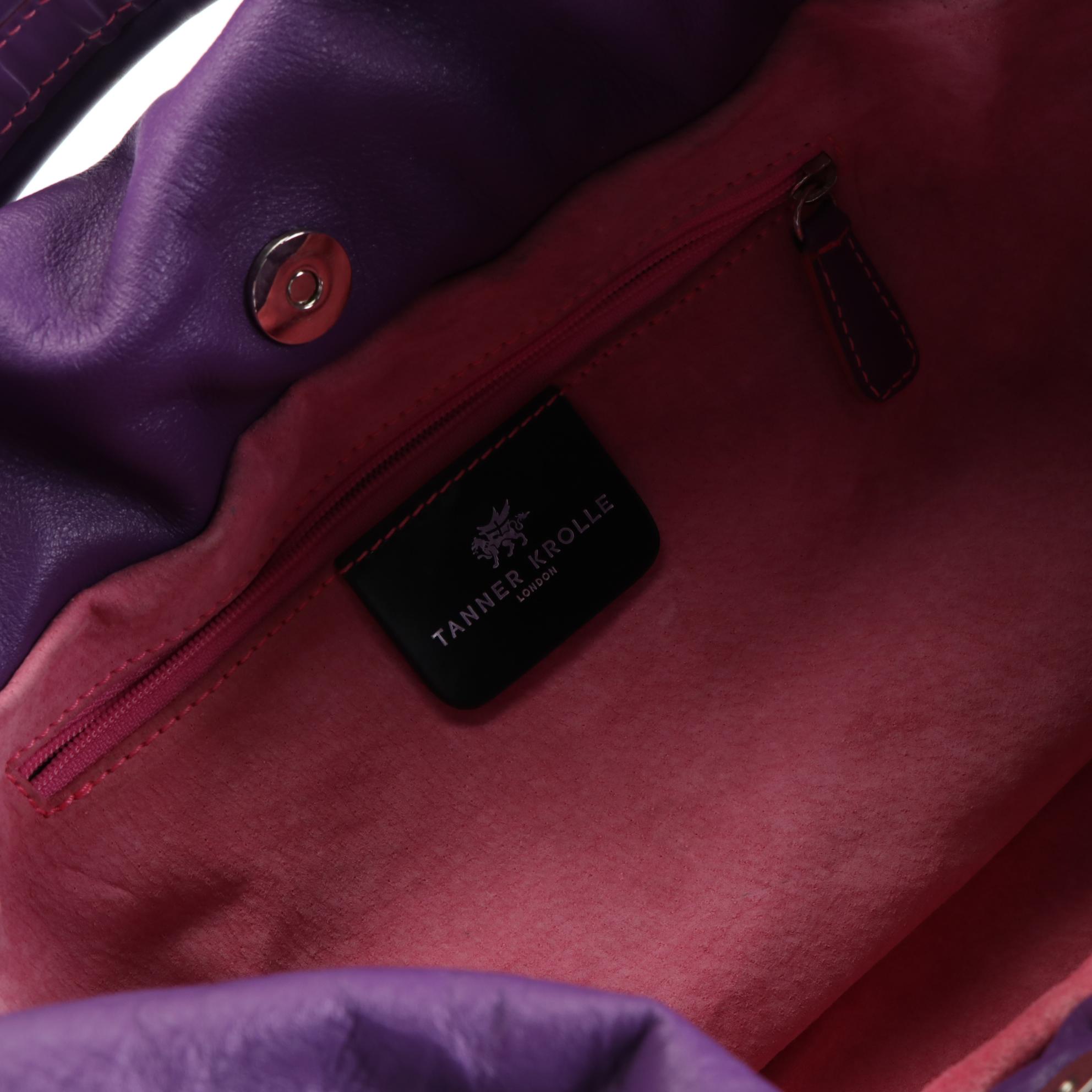 Tanner Krolle Leather Shoulder Bag with Contrast Trim