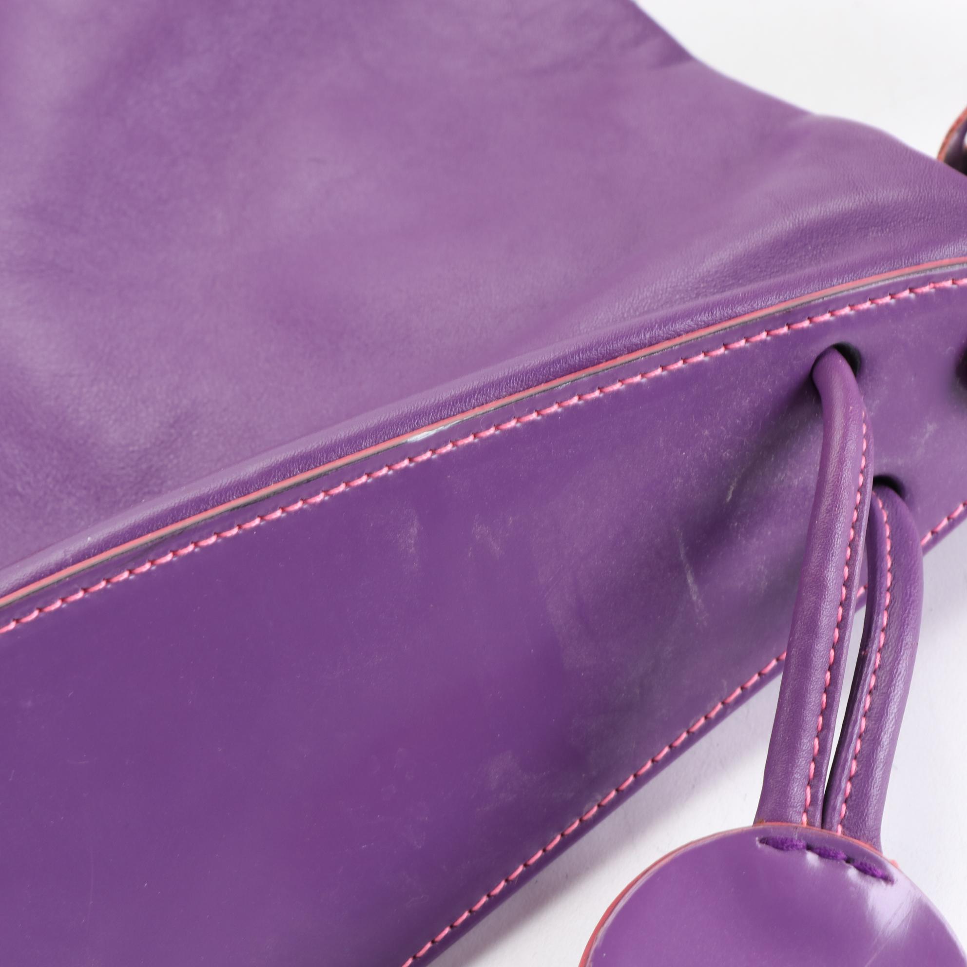 Tanner Krolle Leather Shoulder Bag with Contrast Trim