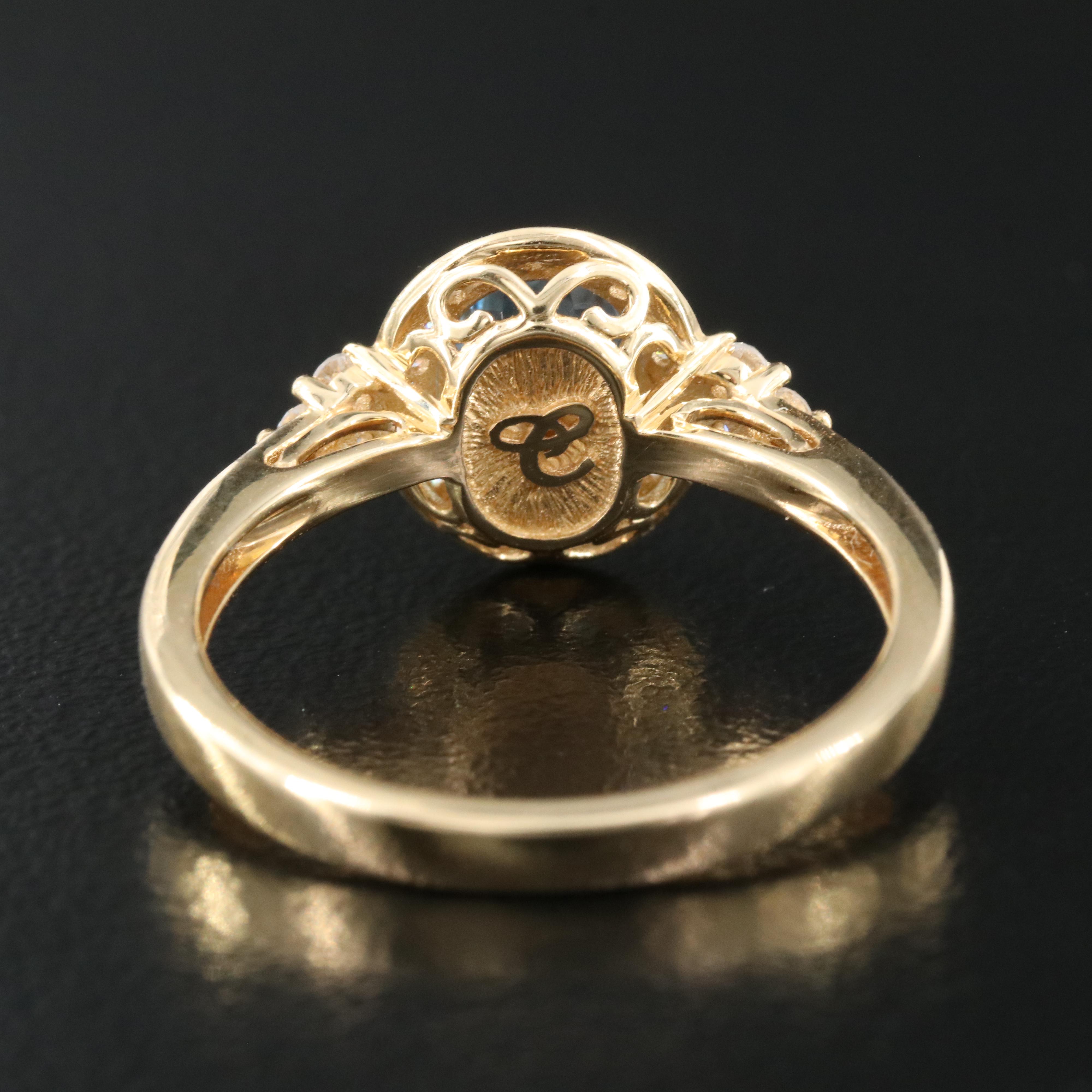 Chromia Jewelry 18K Aquamarine and Diamond Ring