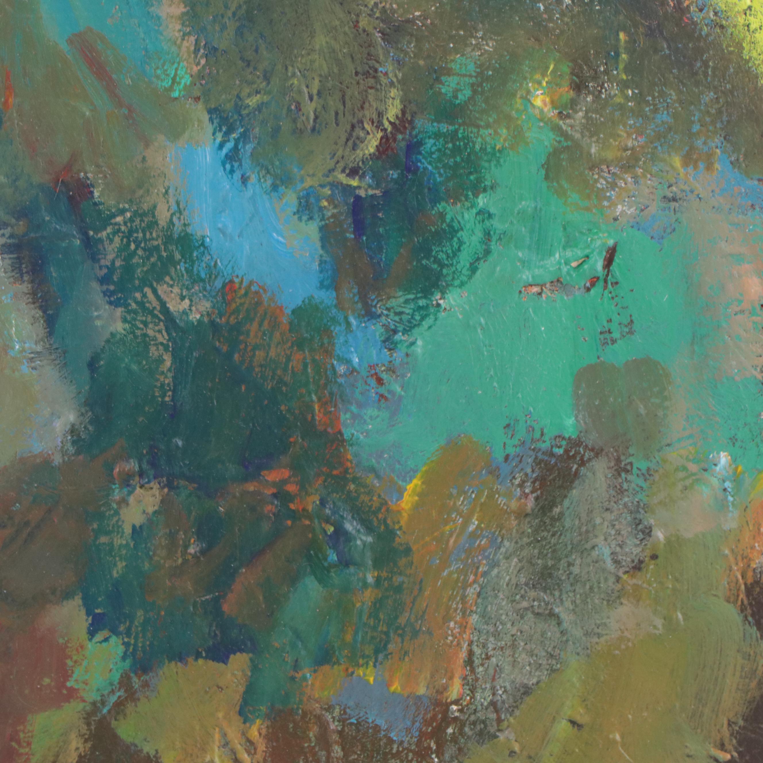 Elle Raines Acrylic Painting of Cow, 21st Century