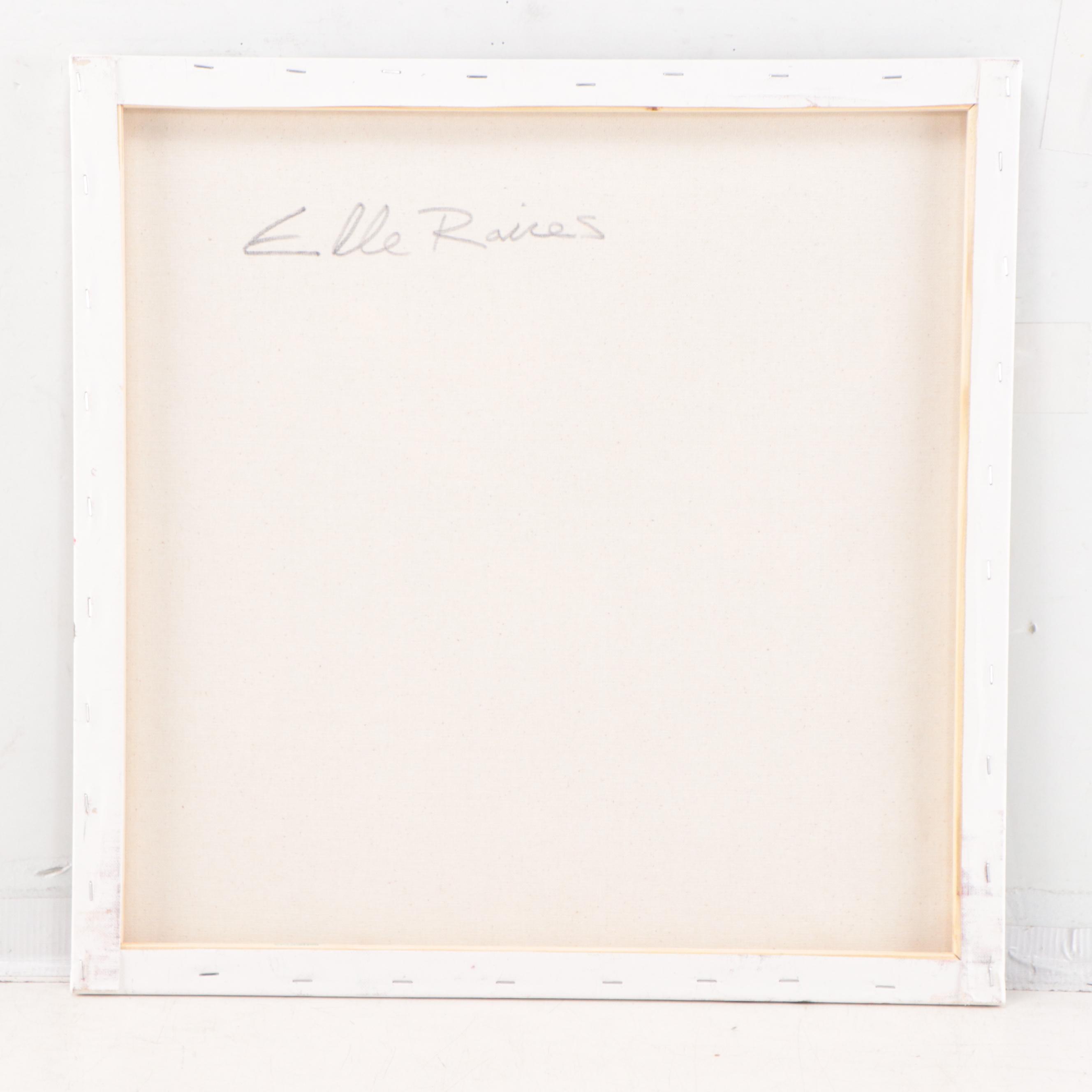 Elle Raines Acrylic Painting of Cow, 21st Century