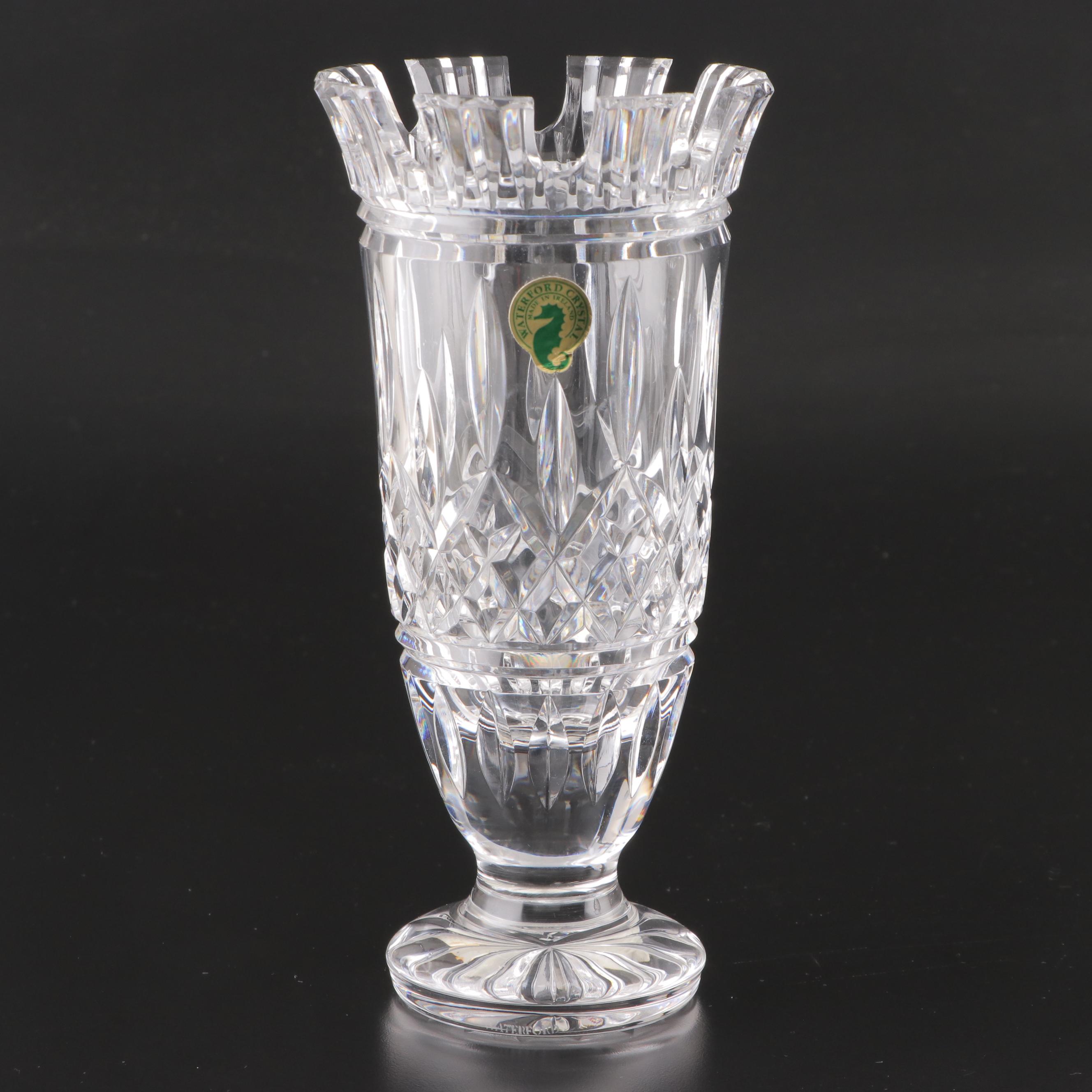 Waterford "Clannad" and "Lismore Castle" Crystal Vases